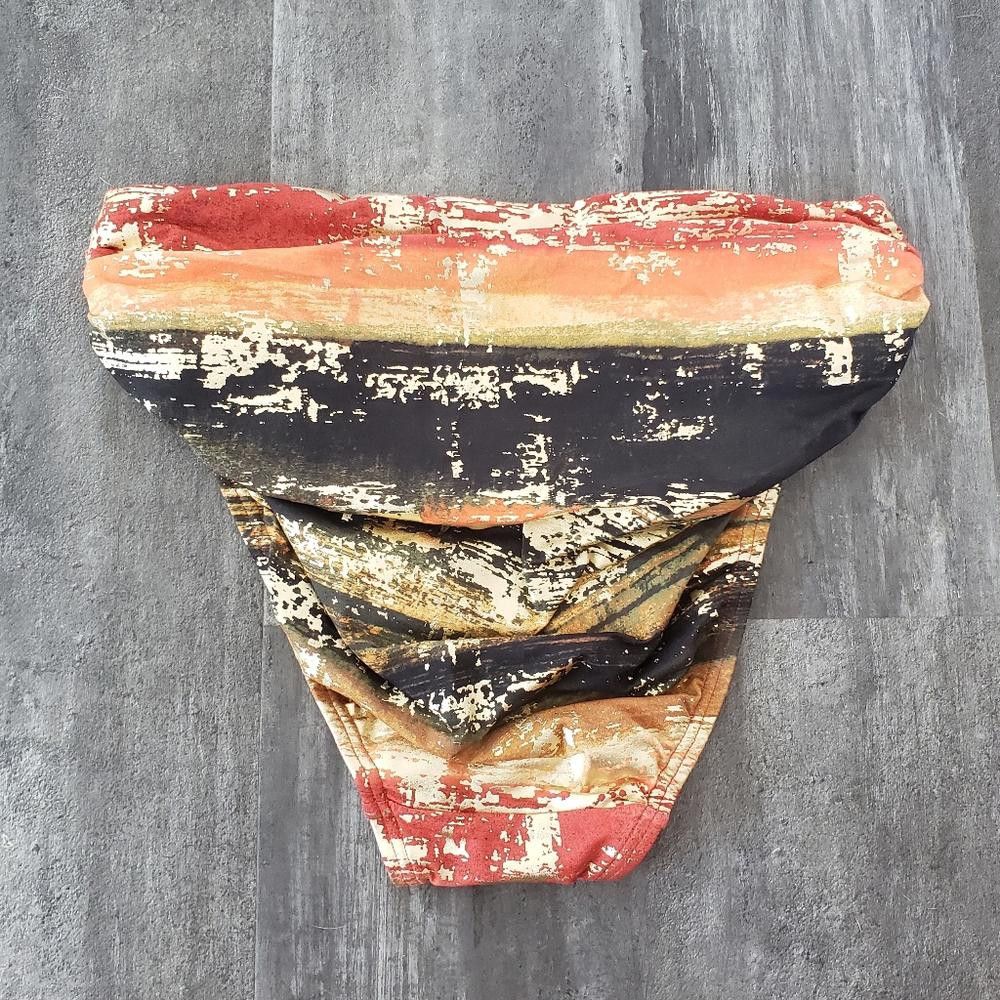 Designer Red Sunset CMV High Waisted Bikini Bottoms Size ONE SIZE - 2 Thumbnail