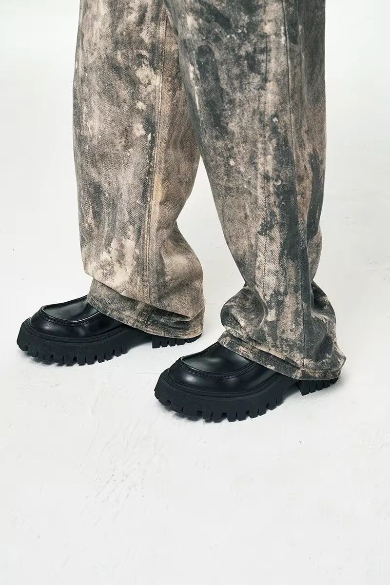 Japanese Brand × Jean Dirty Distressed Camo Design Jeans Denim y2k Size US 29 - 6 Thumbnail