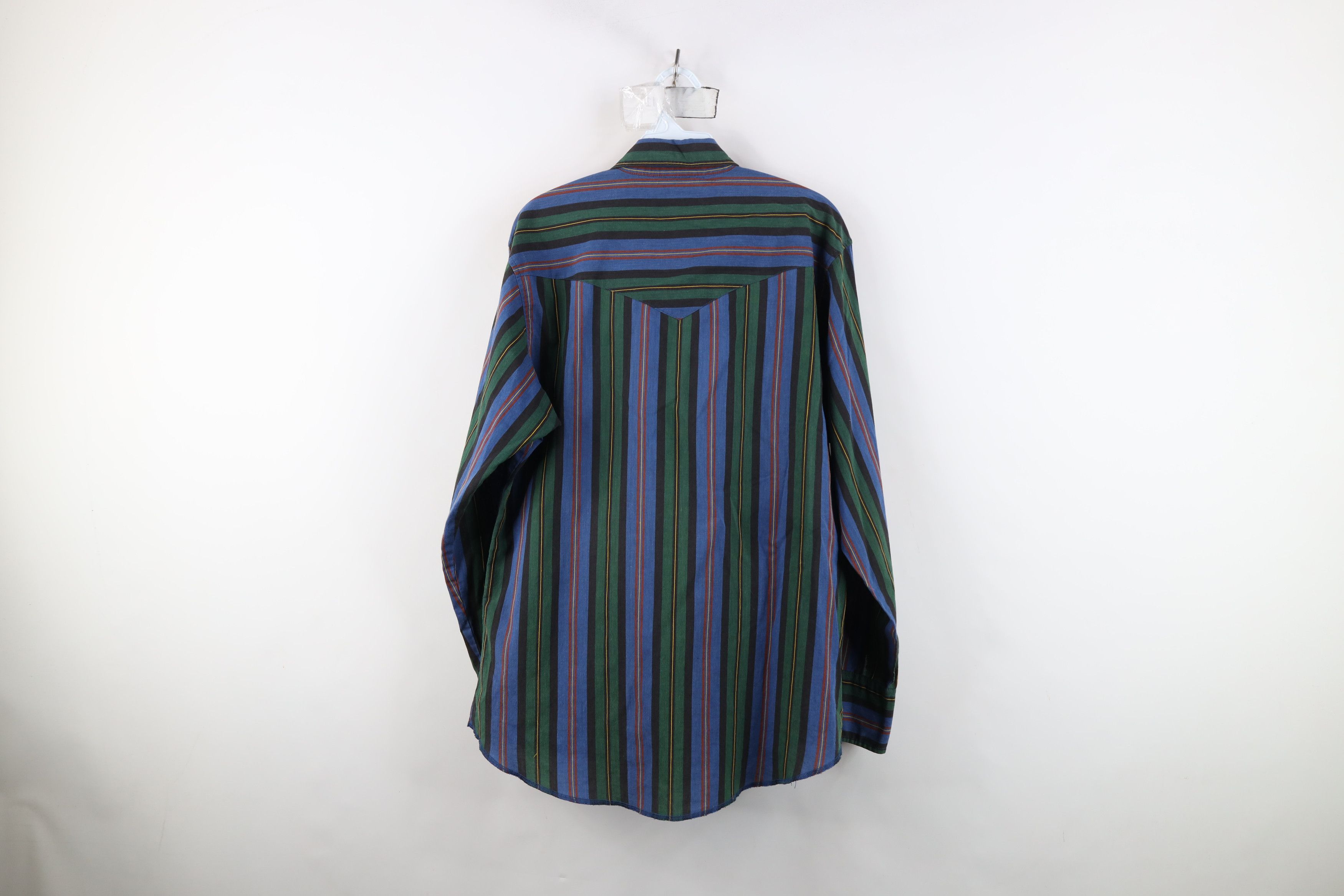 Wrangler Vintage 90s Wrangler Western Cowboy Brushpopper Button Shirt Size US M / EU 48-50 / 2 - 9 Thumbnail