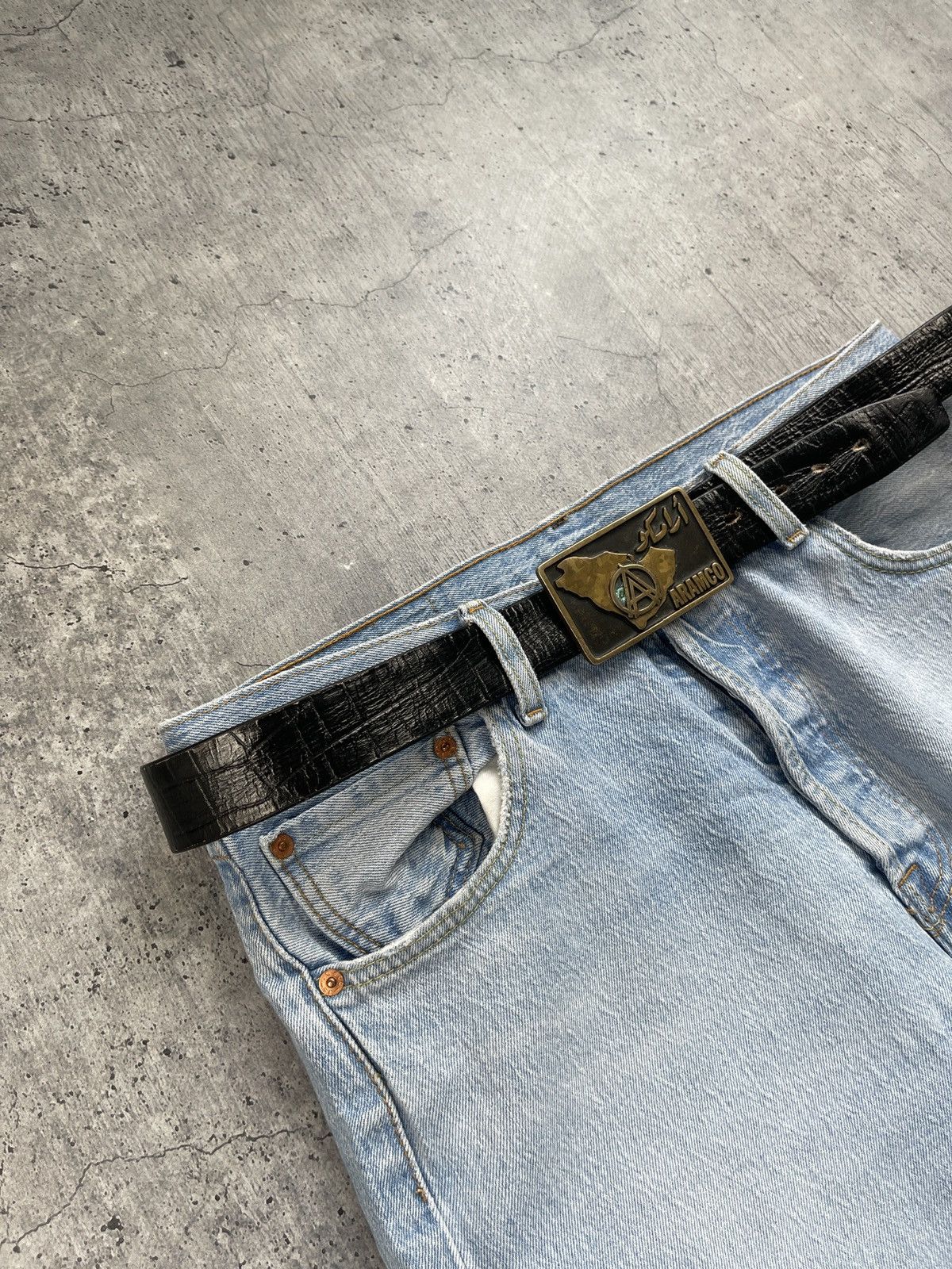 Genuine Leather × Handmade × Vintage Vintage Handmade 1984 Cross Studded Leather Belt Size ONE SIZE - 3 Thumbnail