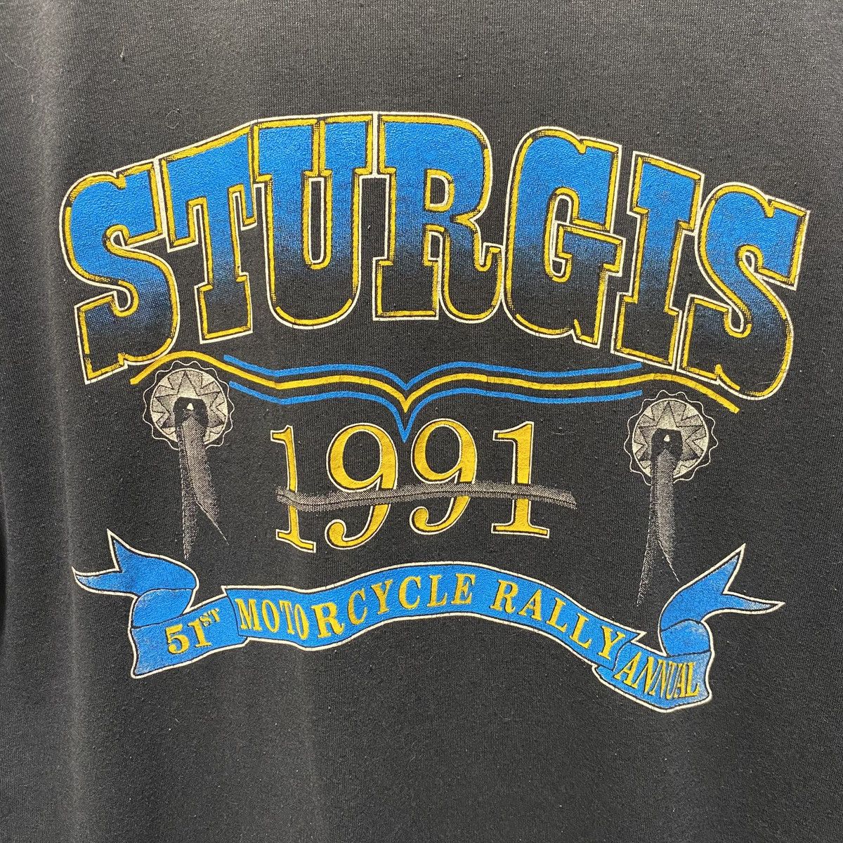 Harley Davidson Vintage Harley-Davidson Tee Biker Single Stitch Sturgis 91 Size US L / EU 52-54 / 3 - 8 Thumbnail