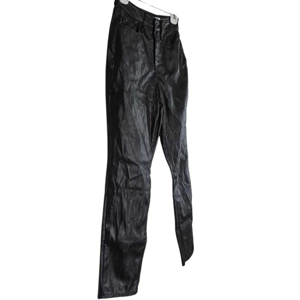 Old Navy Old Navy Women's Size 2 Black High Rise O.G. Straight Faux L Size 26" / US 2 / IT 38 - 5 Thumbnail