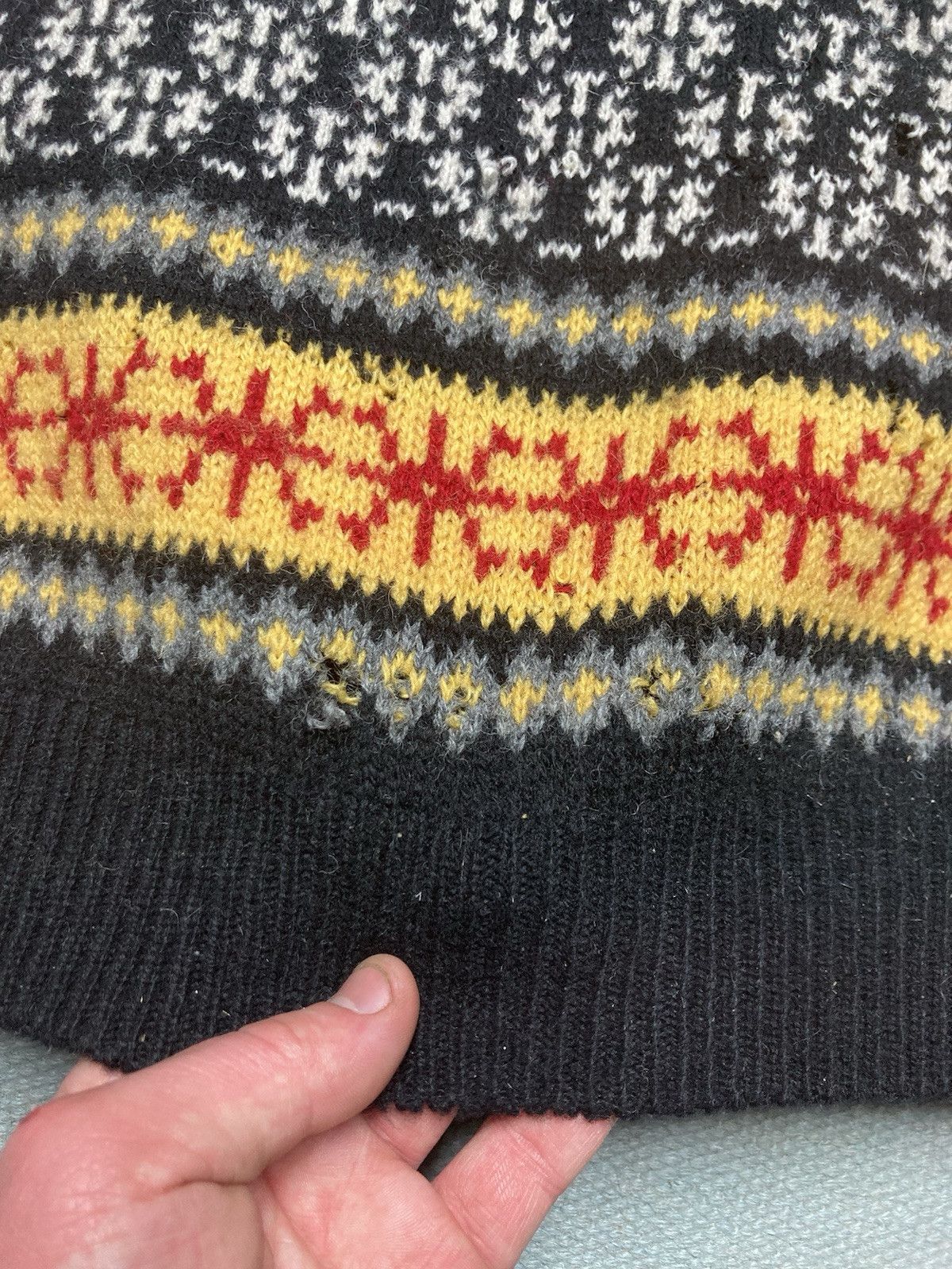 Izod × Vintage Izod sweater wool knit snowflake Birds Eye Icelandic Nord XL Size US XL / EU 56 / 4 - 3 Thumbnail