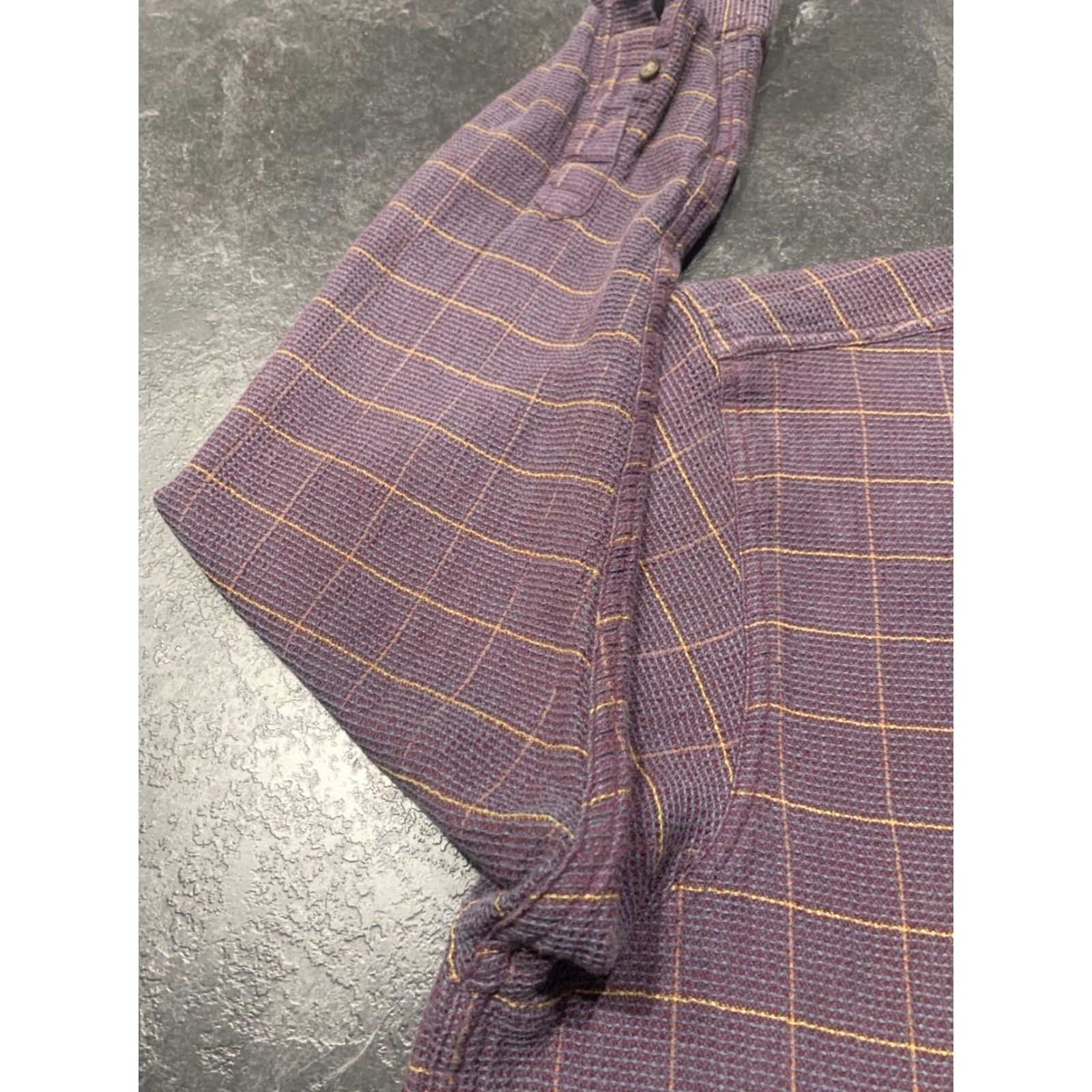 The Territory Ahead VINTAGE The Territory Ahead Shirt Men M Purple Button-Up Waffle Knit Windowpane Long Sleeve Collared Button-Down All Seasons Casual Size US M / EU 48-50 / 2 - 6 Thumbnail