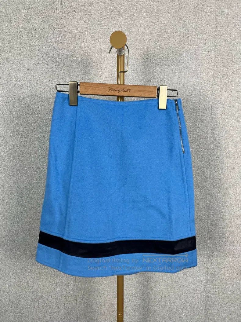 Hermes Hermes Blue Patchwork Short Skirt Size 24" / US 00 / IT 34 - 1 Thumbnail