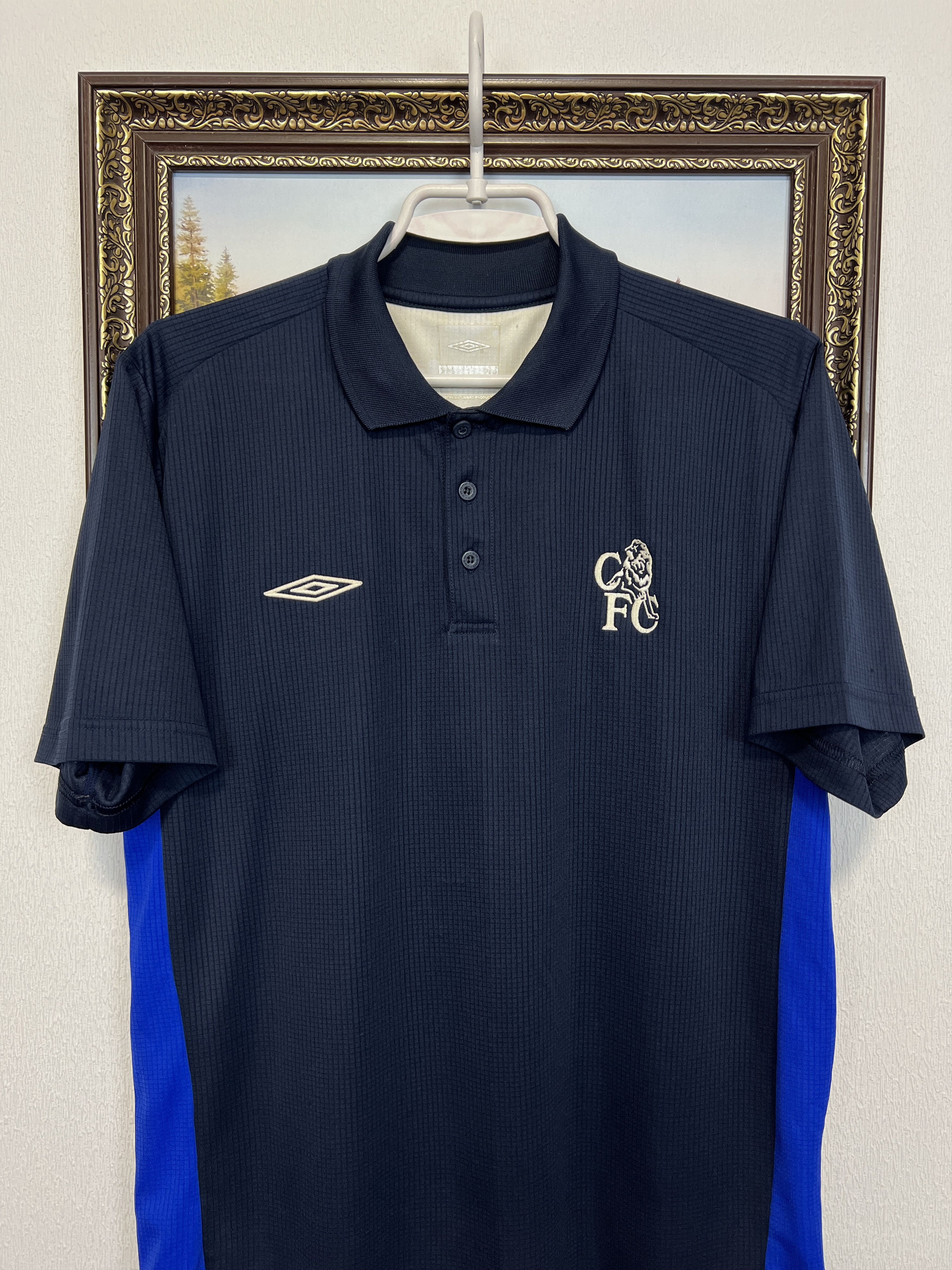Umbro Vintage 2000's Chelsea Football Train Polo Shirt Jersey Size US M / EU 48-50 / 2 - 2 Thumbnail