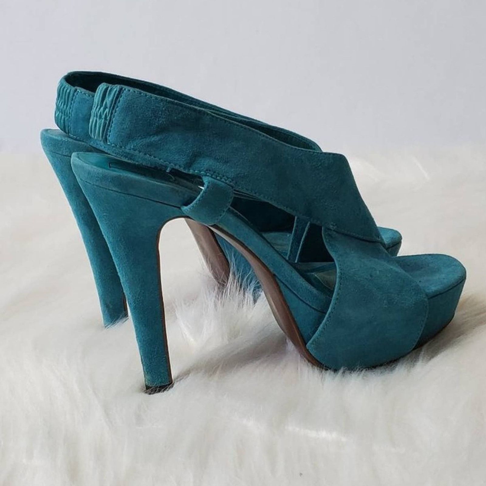 Diane von Furstenberg Diane Von Furstenberg Suede Criss Cross Platform Heels - 6 Size US 6 / IT 36 - 13 Thumbnail