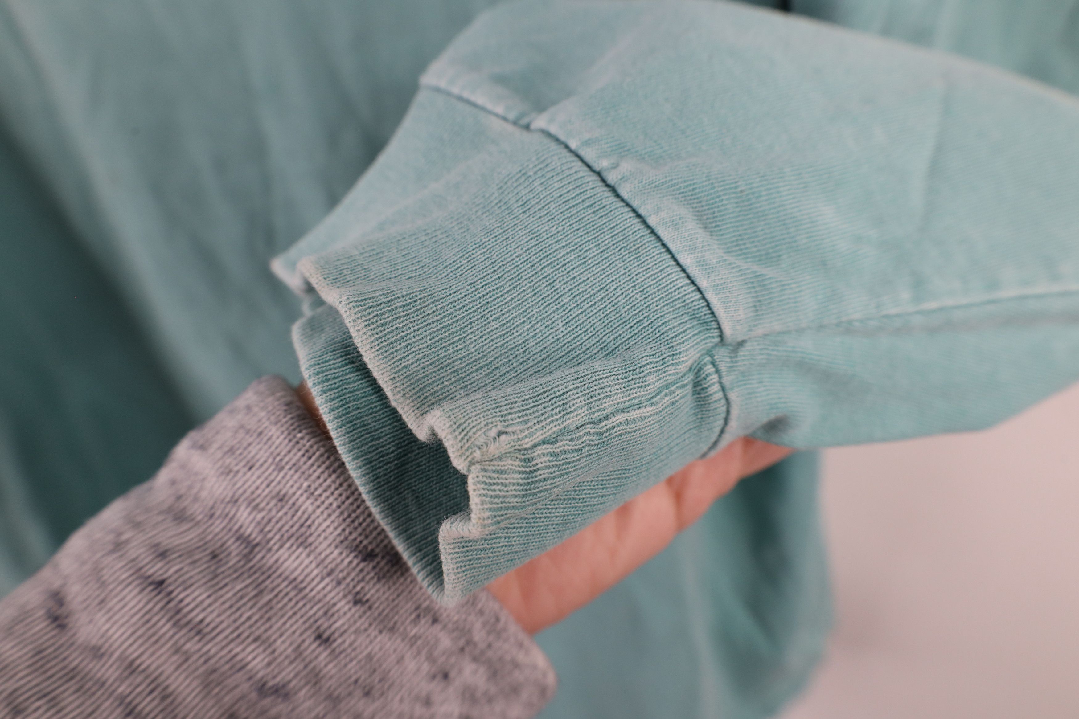 Vintage Vintage 90s Streetwear Stonewash Blank Long Sleeve T-Shirt Size US XL / EU 56 / 4 - 9 Thumbnail
