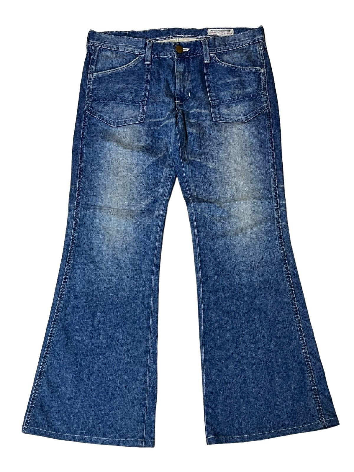 Edwin FLARE🔥EDWIN REBEL VINTAGE BUSHPANT LOW RISE FLARED JEANS Size US 34 / EU 50 - 1 Thumbnail