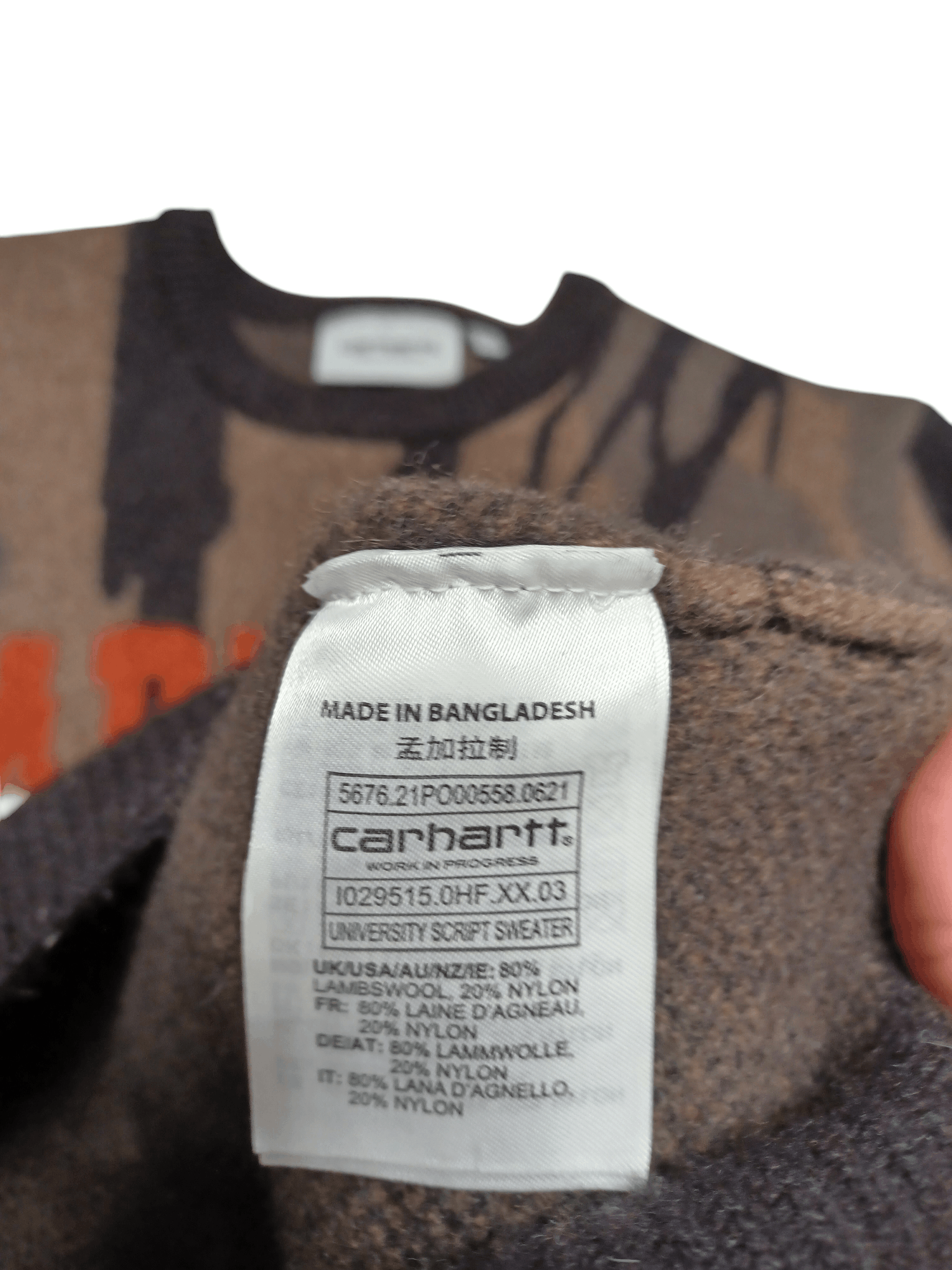 Carhartt CARHARTT WIP MILITARY CAMO BIGLOGO WOOL SWEATER Size US L / EU 52-54 / 3 - 4 Thumbnail