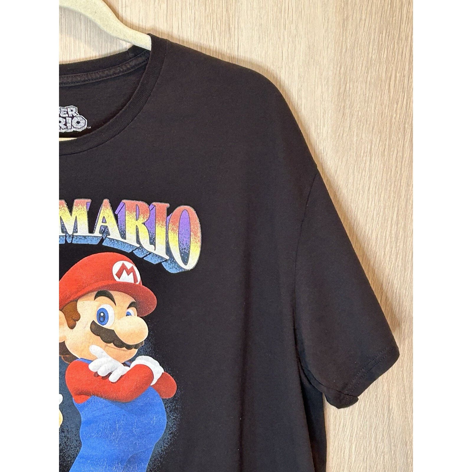 Nintendo Nintendo Super Mario Cartoon Mens T Shirt Black XXL Size US XL / EU 56 / 4 - 6 Thumbnail
