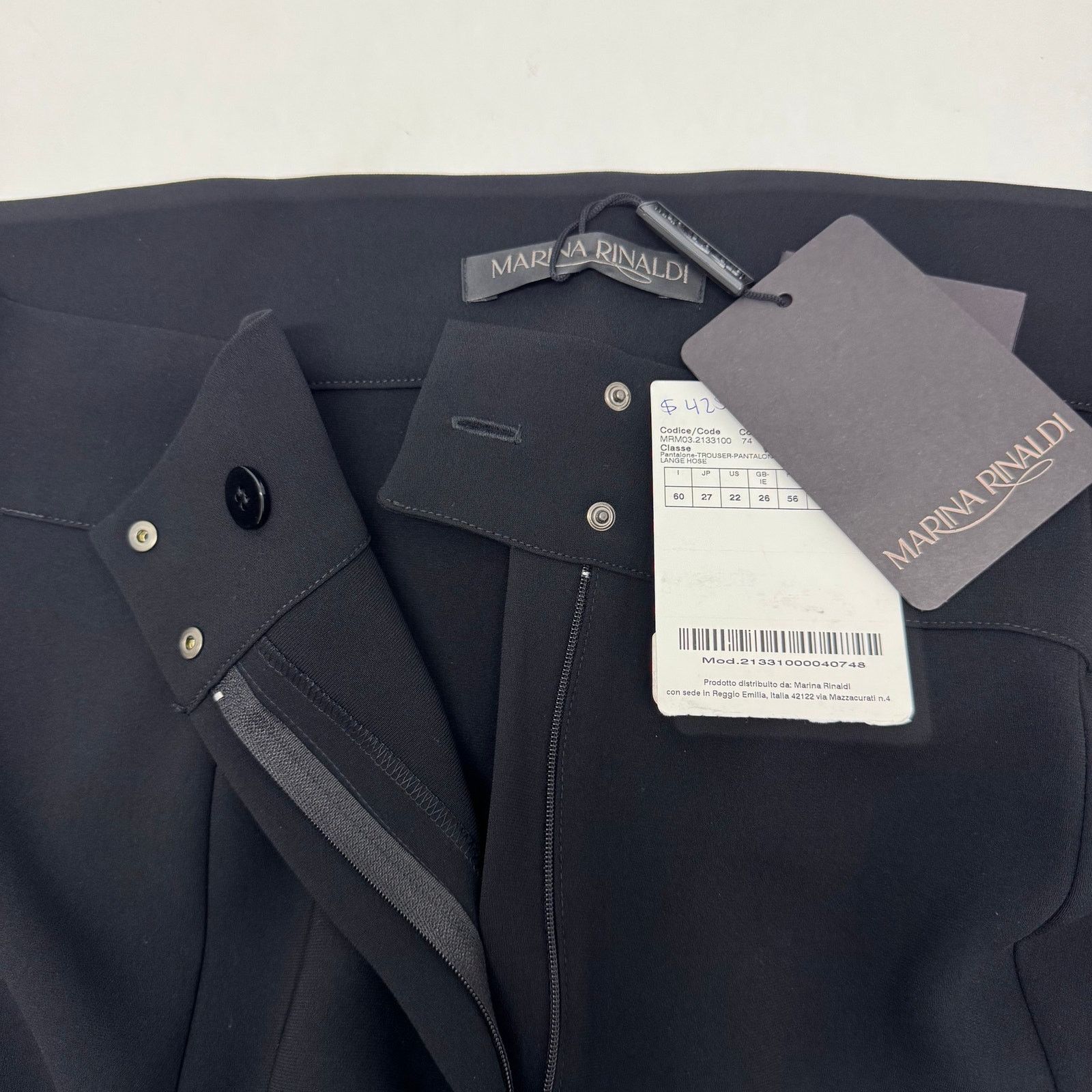 Marina Rinaldi Marina Rinaldi RANCH Black Pants Plus 22 Quiet Luxury Office Size 42" / US 20 - 6 Thumbnail