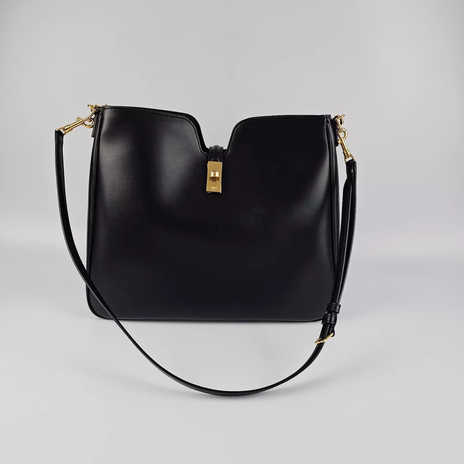 Celine CELINE Camille 16 Medium Black Leather Bag New Size ONE SIZE - 4 Thumbnail