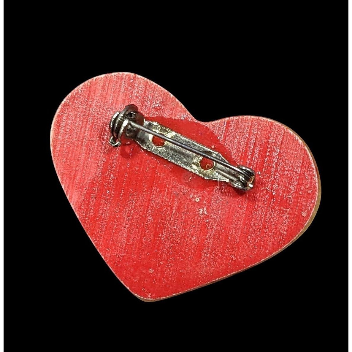 Other Vintage Rustic Wood-Look Floral Heart Brooch Size ONE SIZE - 2 Thumbnail
