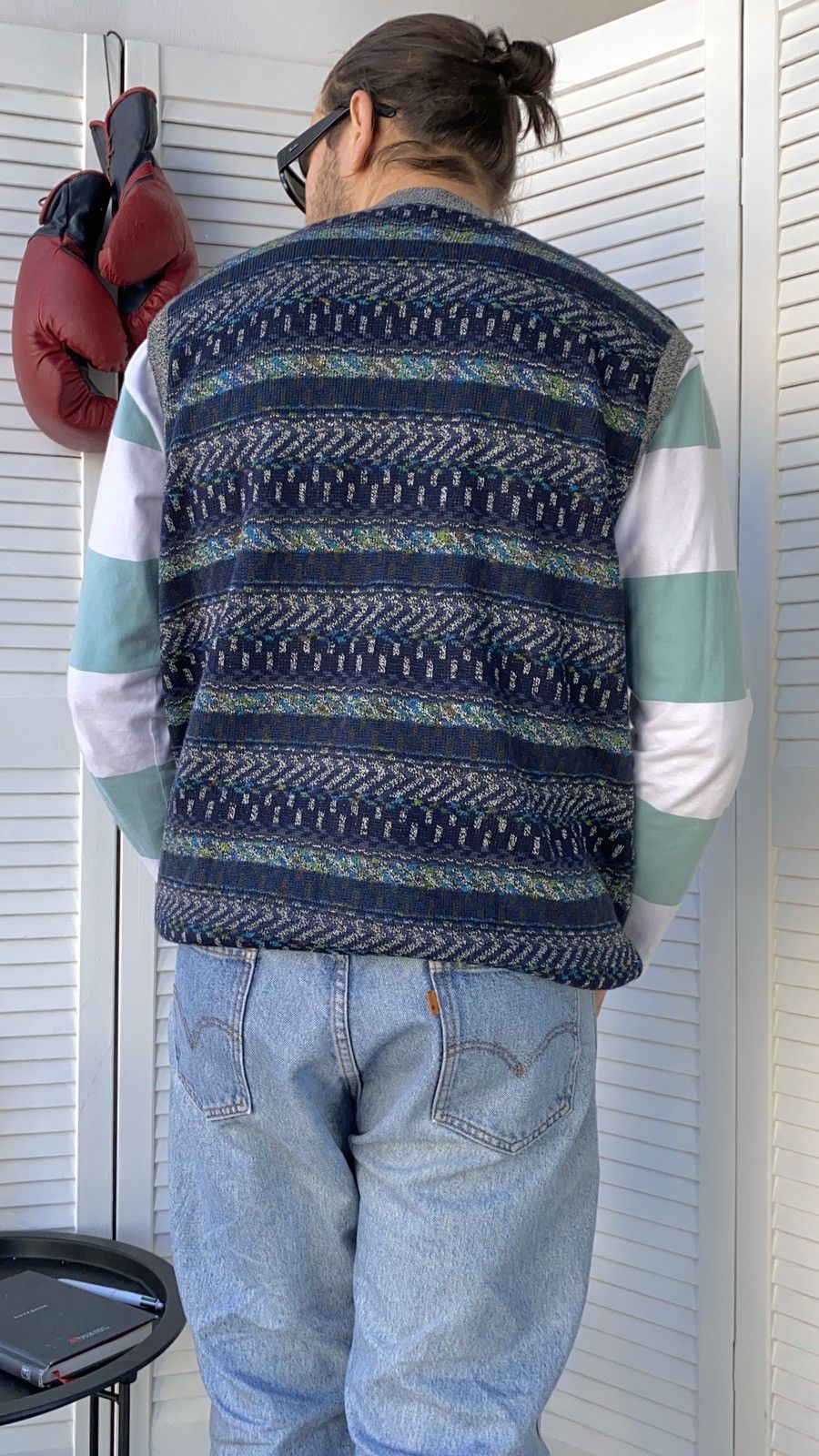 Designer × Vintage Vintage 90s Lana Knit Cardigan Sweater Button Vest Size US L / EU 52-54 / 3 - 6 Thumbnail