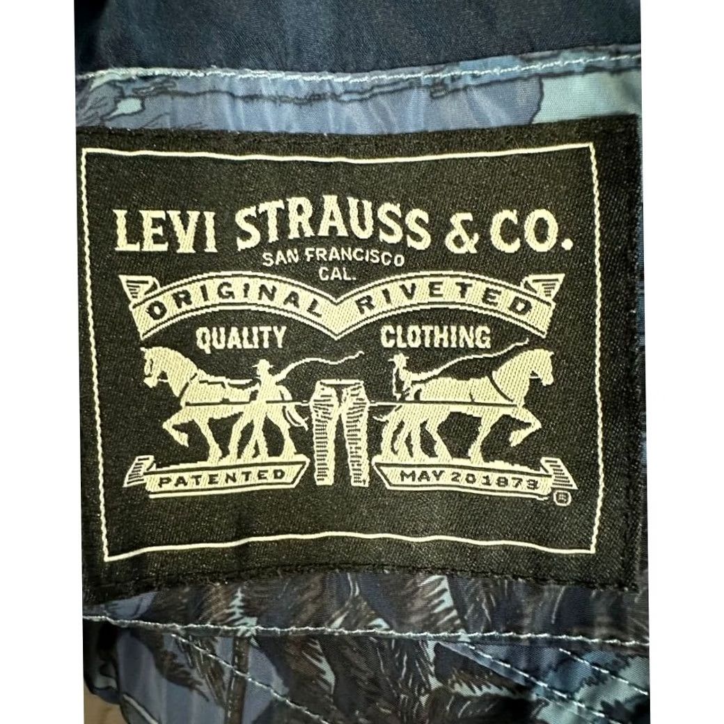 Vintage VINTAGE Levi Hoodie Pullover Jacket Mens Small Print Anorak Tropical Palm Tree Print Size US S / EU 44-46 / 1 - 5 Thumbnail