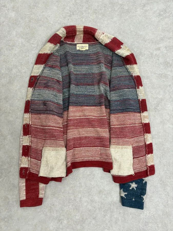 Polo Ralph Lauren 2000s Ralph Lauren Supply USA Flag Cardigan Sweater Size US S / EU 44-46 / 1 - 7 Thumbnail