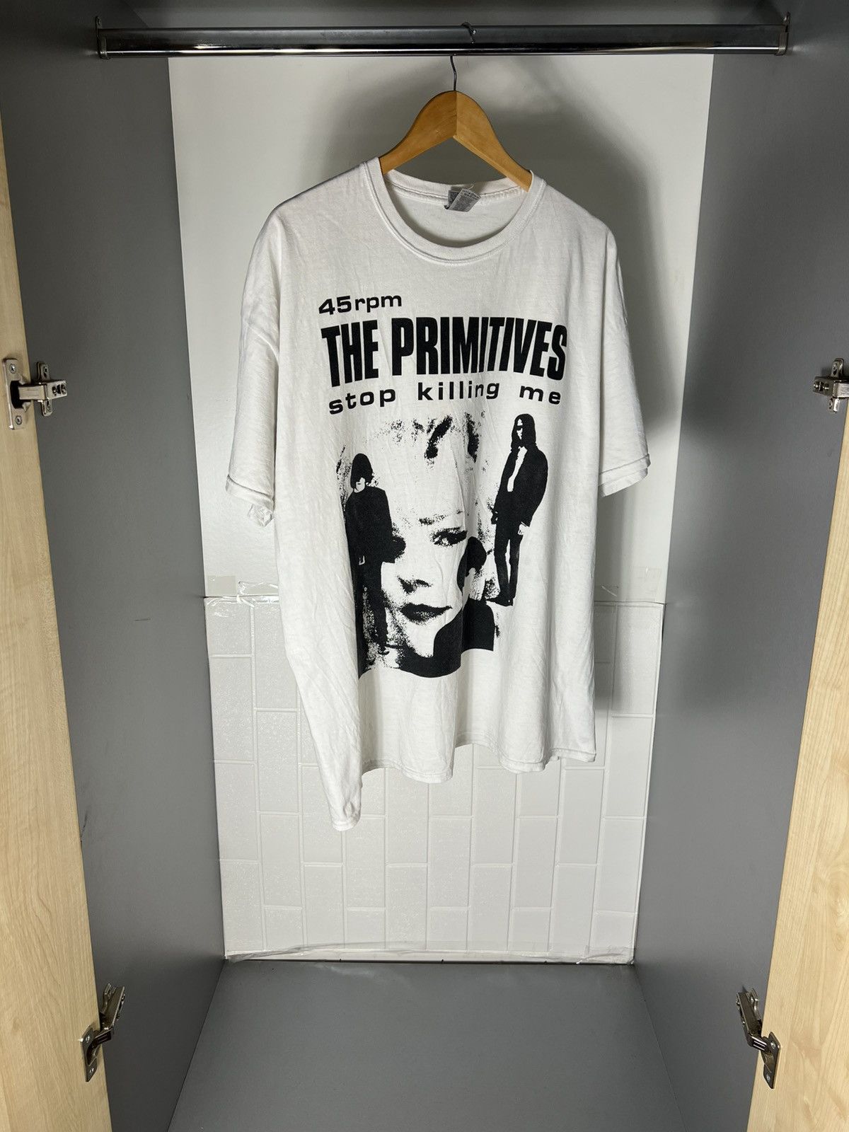 Band Tees VINTAGE THE PRIMITIVES STOP KILLING ME 45 RPM ROCK METAL 90s Size US XXL / EU 58 / 5 - 3 Thumbnail