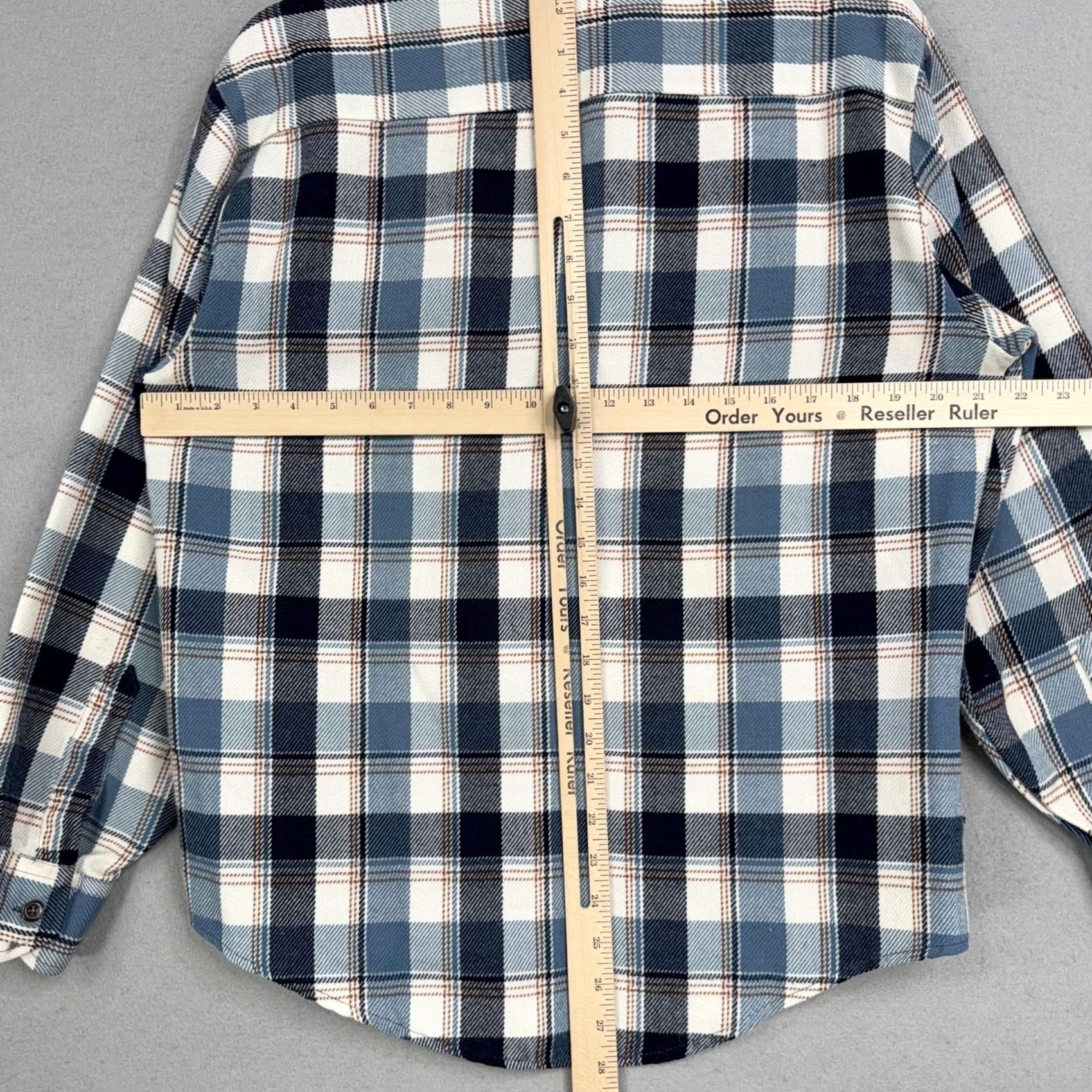 Sears VINTAGE Sears Shirt Mens M Blue Plaid Flannel Button Front Outdoor 80s 90s Womens Mens Girls Size US M / EU 48-50 / 2 - 7 Thumbnail