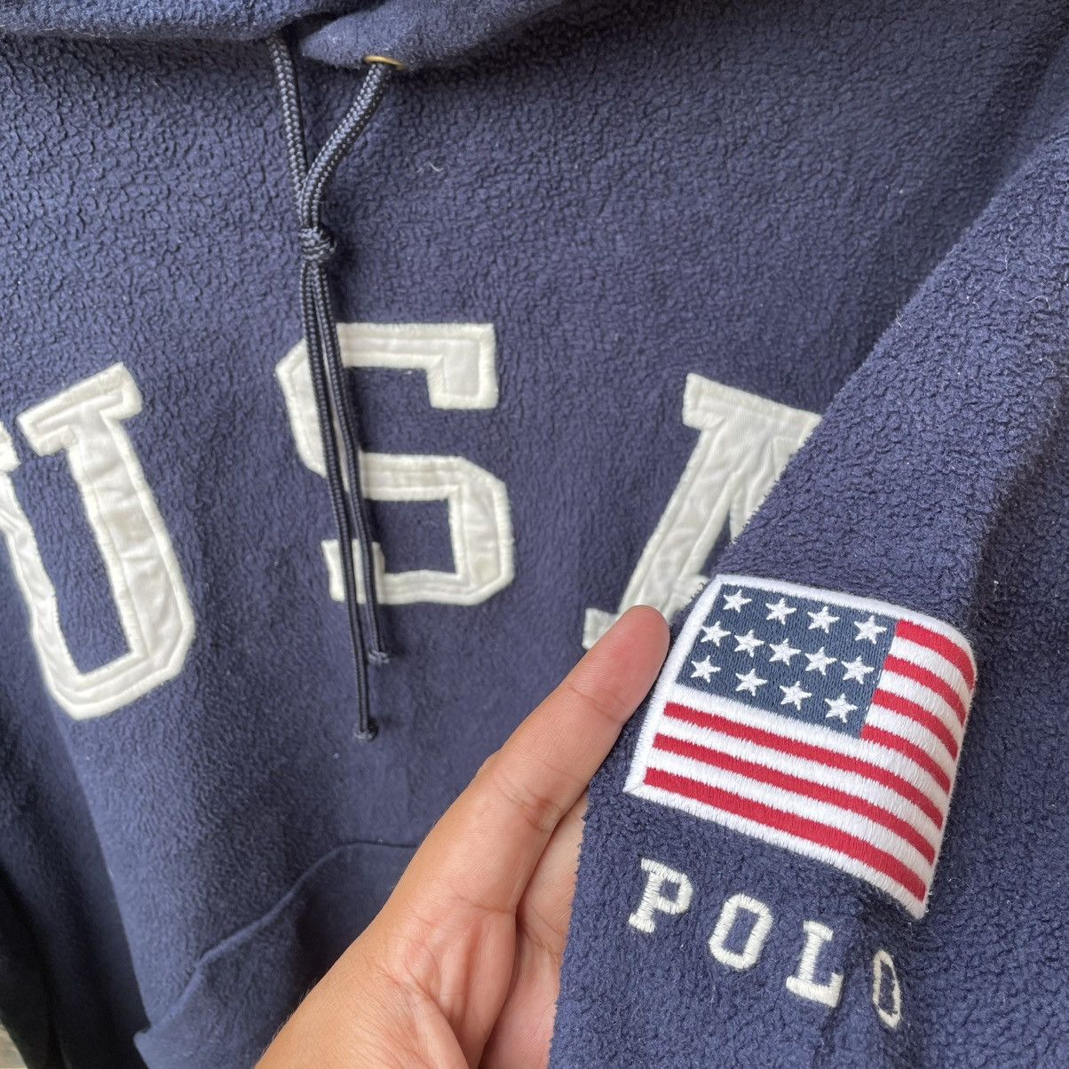 Polo Ralph Lauren 🔥Polo Sport Ralph Lauren USA Pullover Fleece Sweater Hoodie Size US XL / EU 56 / 4 - 8 Thumbnail