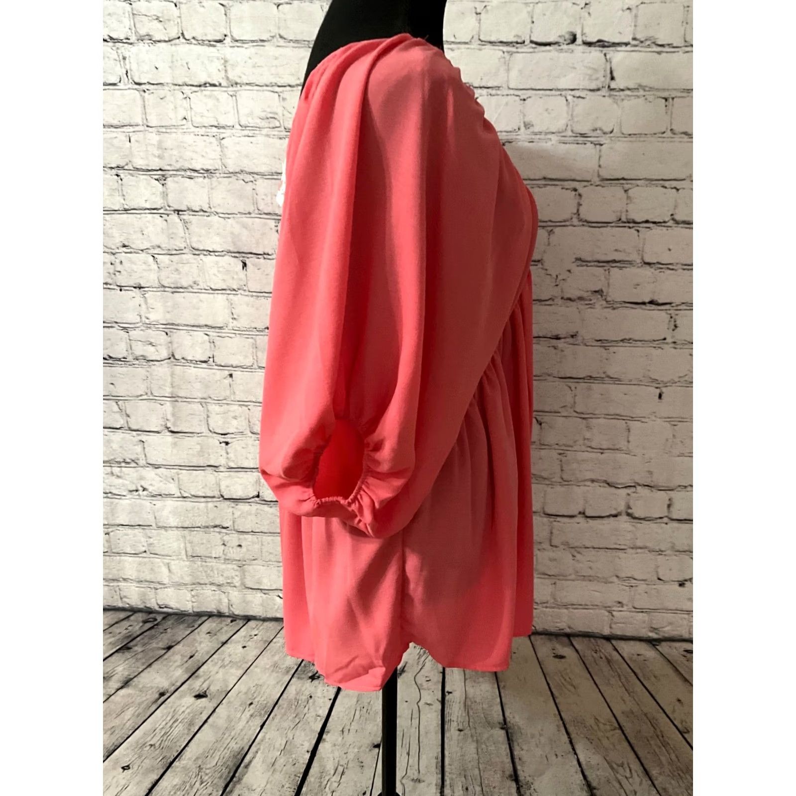 Vintage LOVELY J Womens Top Blouse Short Sleeve Pullover Pink Size S NWT Low-Key Casual Regular Fit Polyester Size S / US 4 / IT 40 - 5 Thumbnail