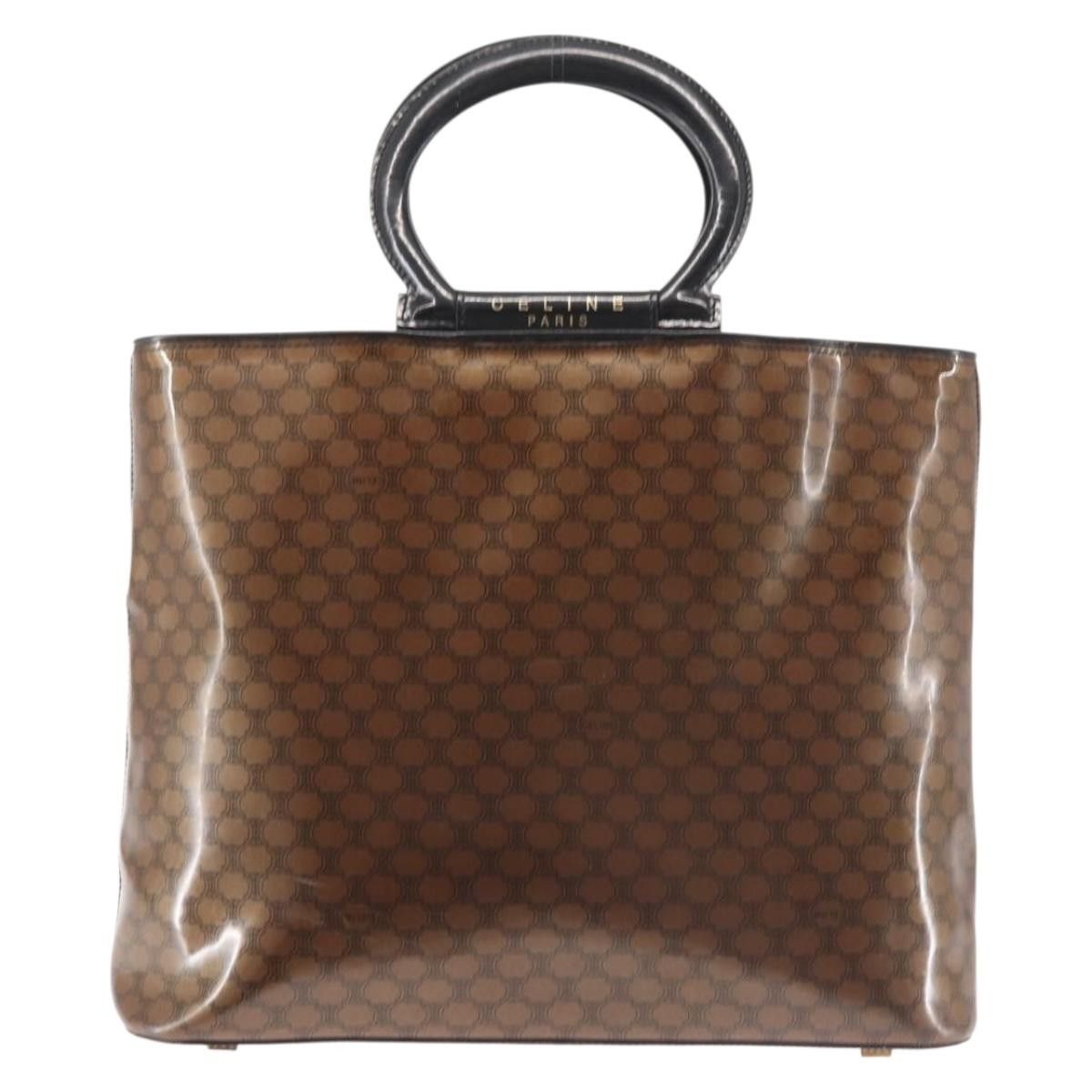 Celine CELINE Macadam Canvas Hand Bag Brown Gold Size ONE SIZE - 2 Thumbnail