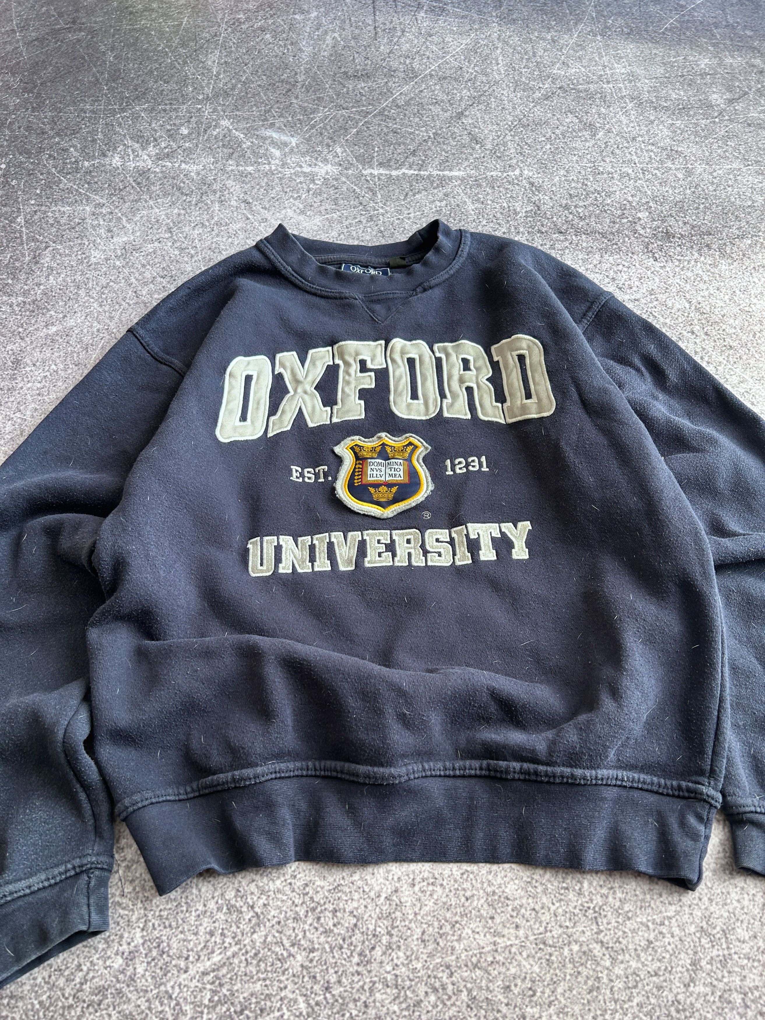 Vintage Vintage Oxford University Sweatshirt Cropped Y2K Style Fit Size US M / EU 48-50 / 2 - 5 Thumbnail
