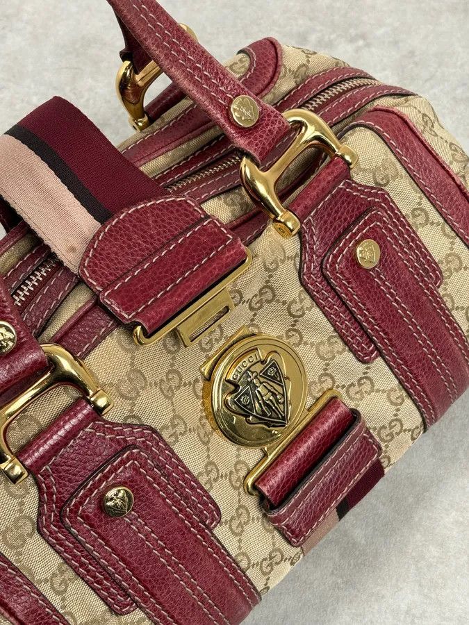Gucci SS2009 Gucci Red & Beige Monogram Heritage Bag by Frida Giannini Size ONE SIZE - 15 Thumbnail