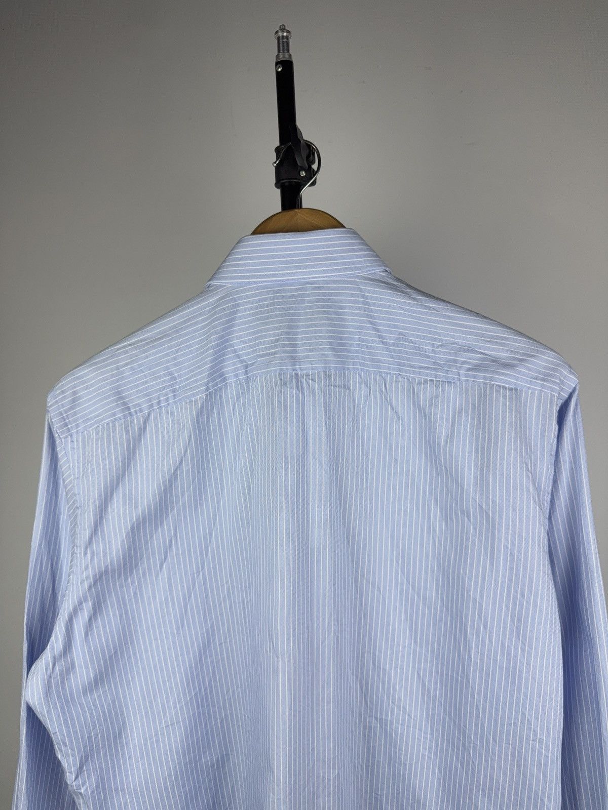 Hugo Boss Boss Hugo Boss Blue Striped Shirt Regular Fit 39 15 1/2 M Size US M / EU 48-50 / 2 - 9 Thumbnail