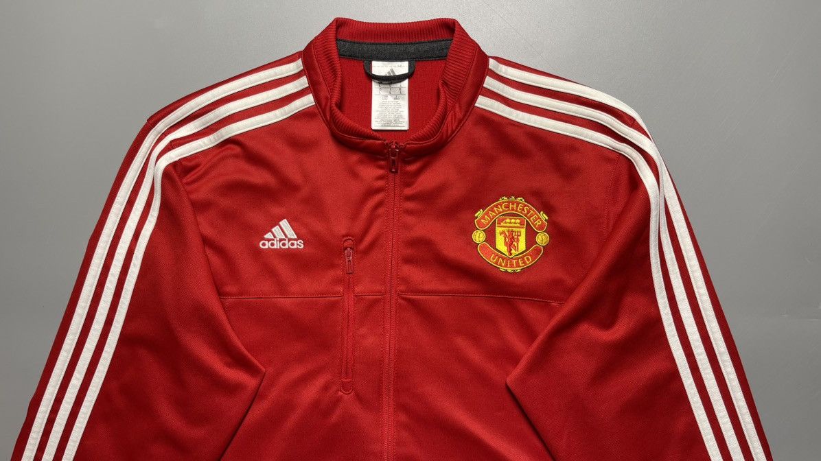 Adidas × Vintage MANCHESTER UNITED ADIDAS 2015/2016 SOCCER TRAINING TRACK TOP Size US L / EU 52-54 / 3 - 2 Thumbnail