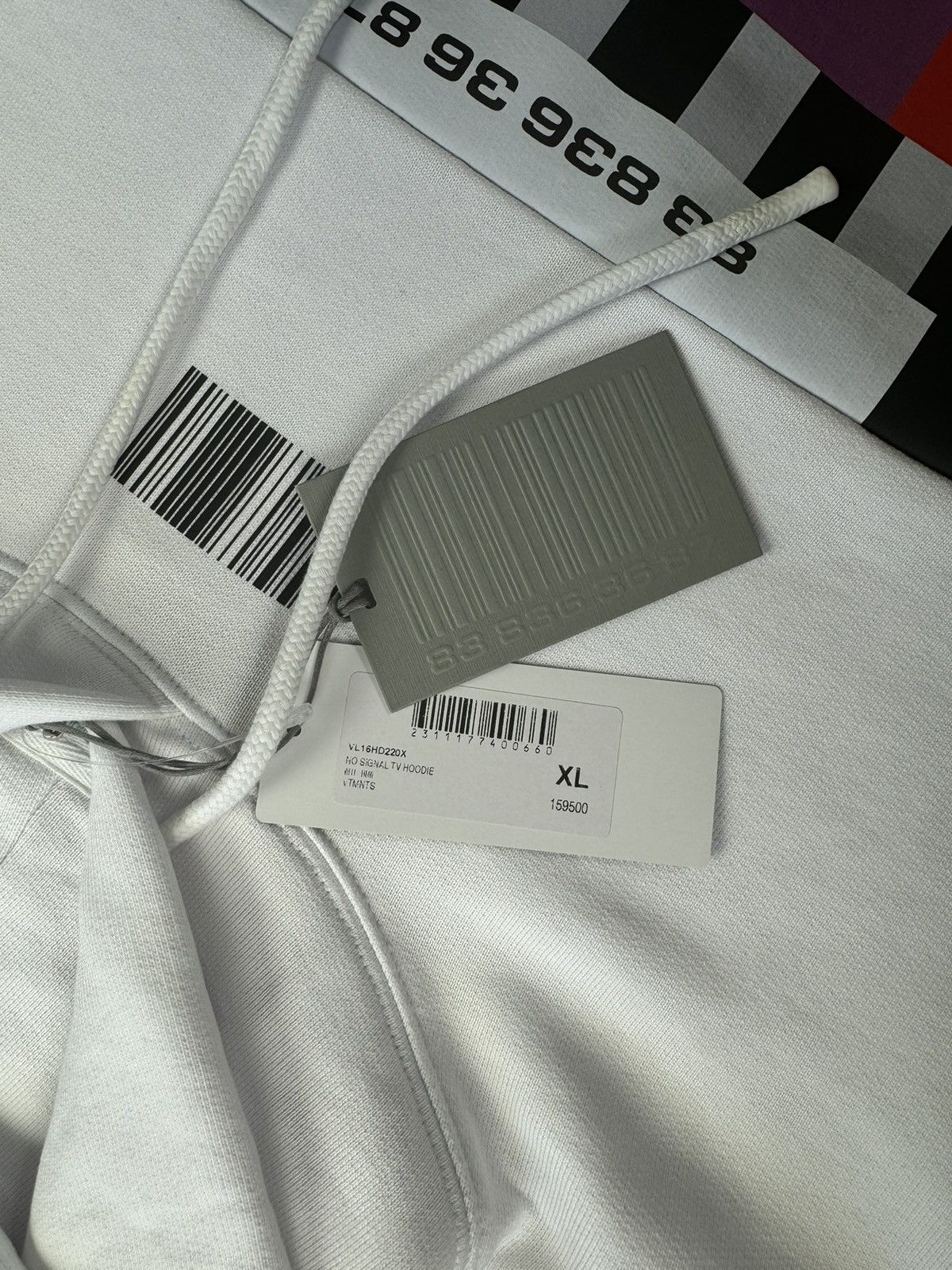 VTMNTS VTMNTS “No Signal” Barcode Hoodie SS23 Size US XL / EU 56 / 4 - 5 Thumbnail