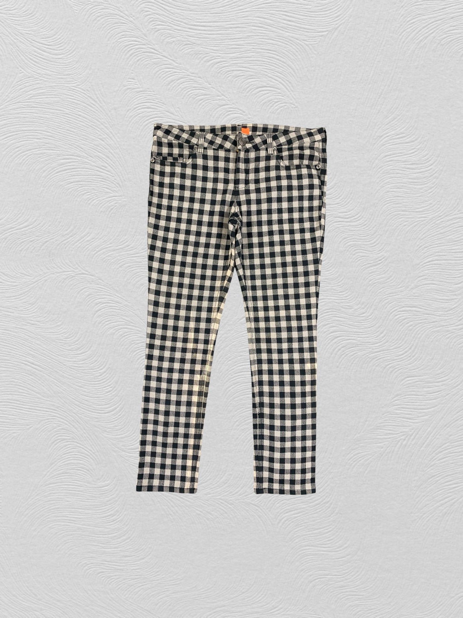 Japanese Brand Vintage Checkered Japanesse Low Rise Pants -CP274 Size US 38 / EU 54 - 1 Thumbnail