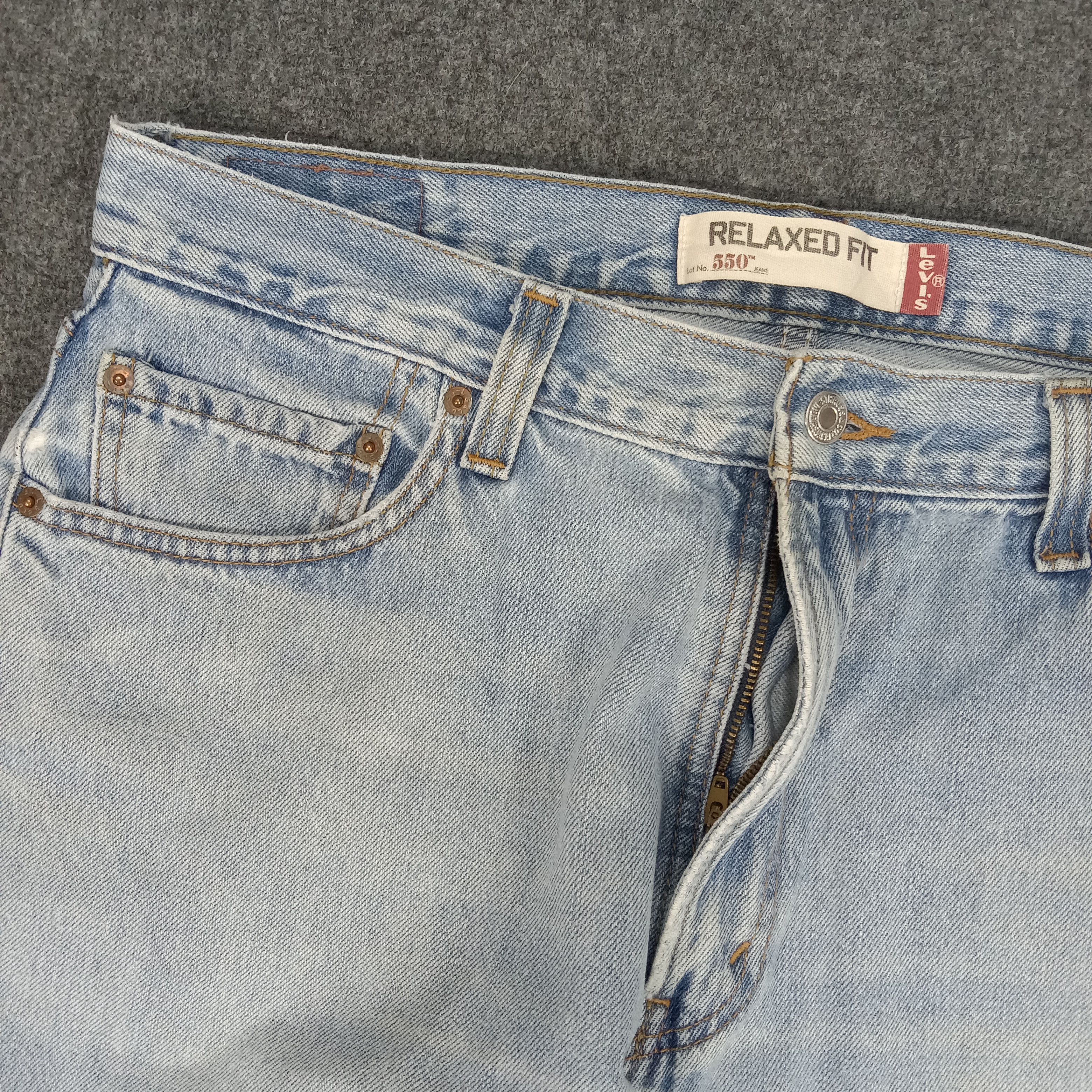 Levi's × Vintage Levi's 550 American Distressed Denim Jeans Size US 35 - 3 Thumbnail