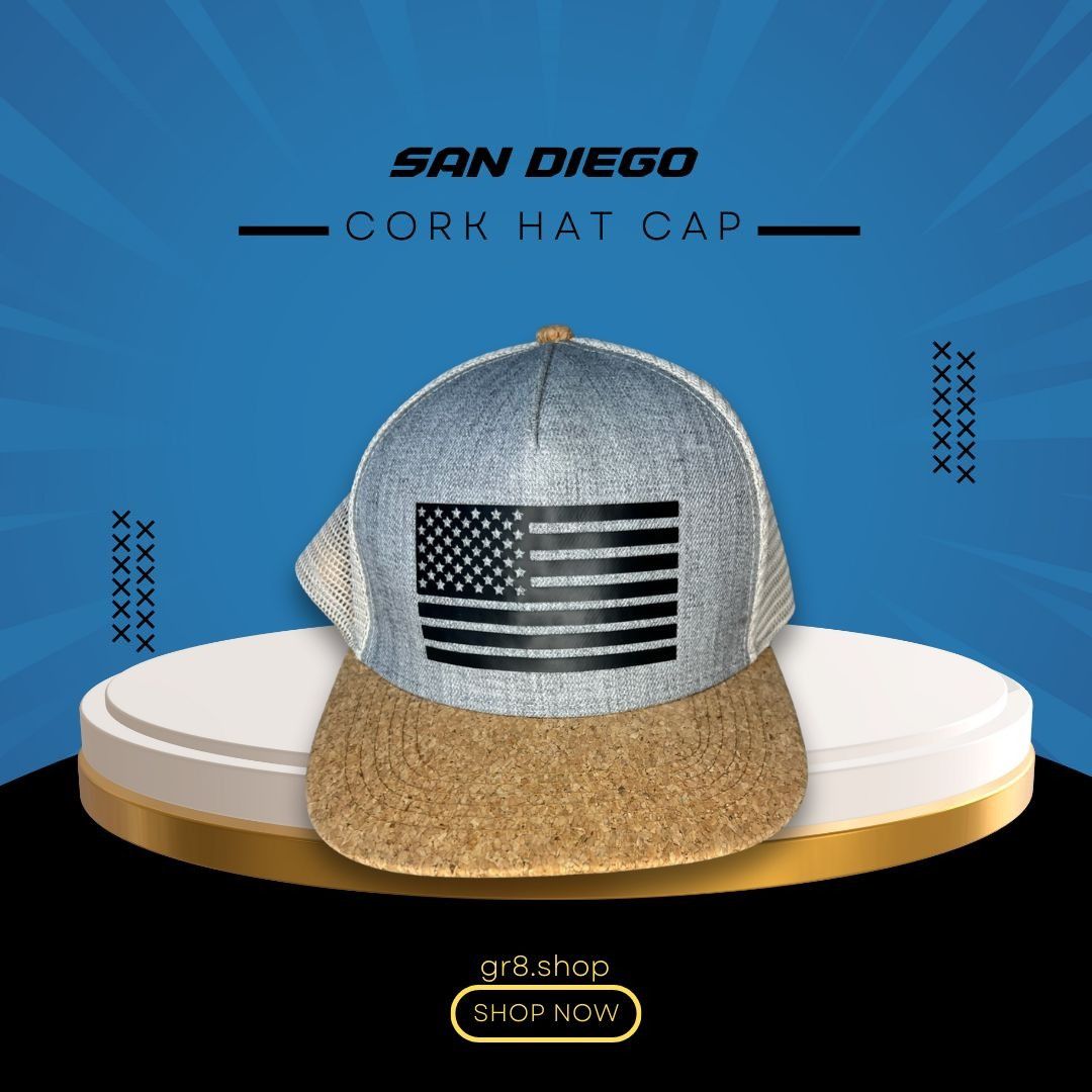 Other San Diego Cork Hat Cap With Mesh Back & American Flag Design Size ONE SIZE - 1 Thumbnail