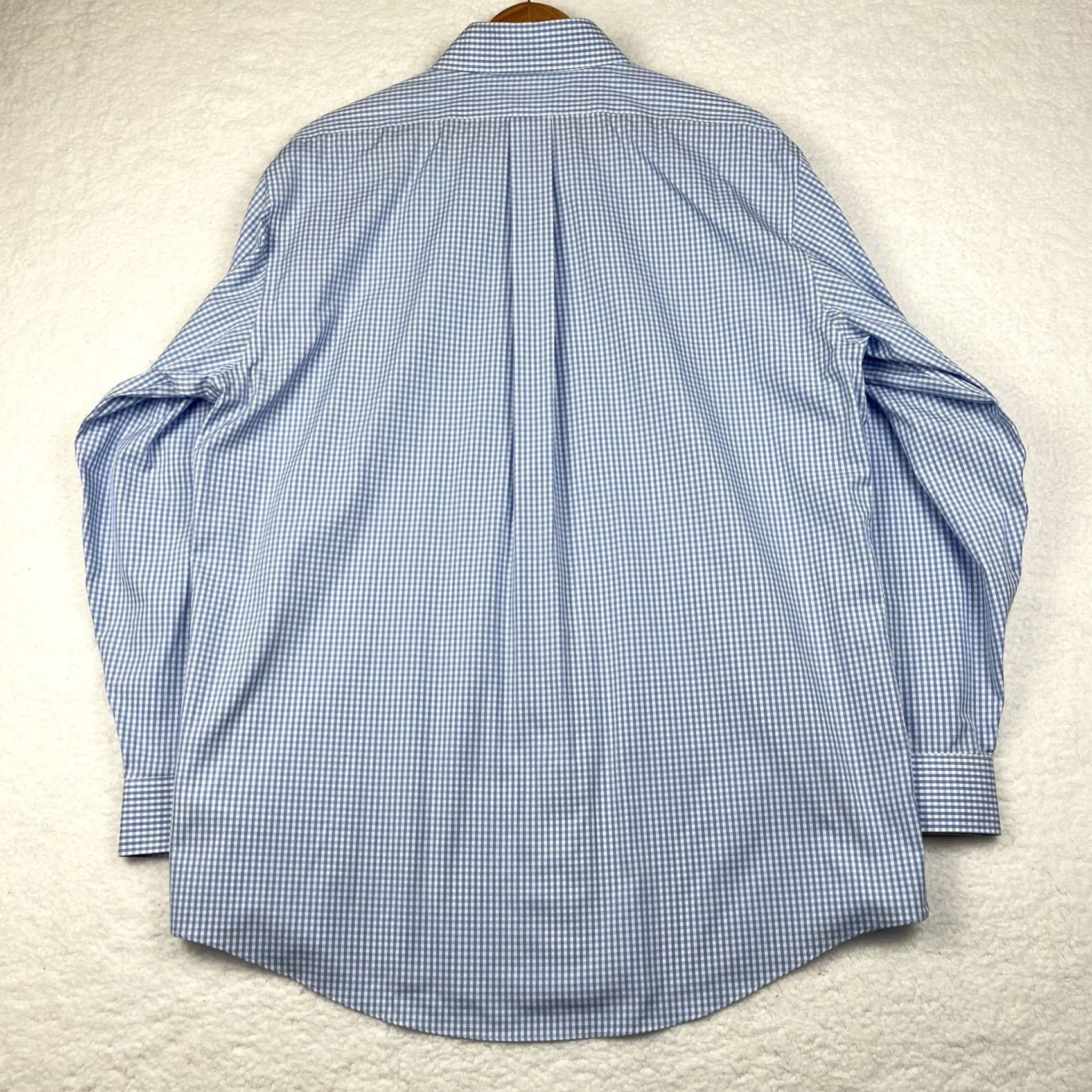 Brooks Brothers Brooks Brothers Oxford Button Up Shirt - Blue Gingham Plaid Supima Cotton - 16.5 Long Sleeve Size US XL / EU 56 / 4 - 6 Thumbnail