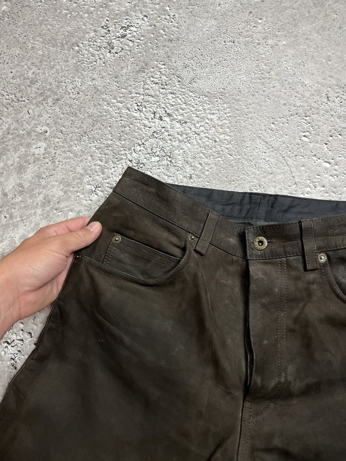 Other Stockerpoint Distressed Leather Pants Brown Size 31 Size US 31 - 8 Thumbnail