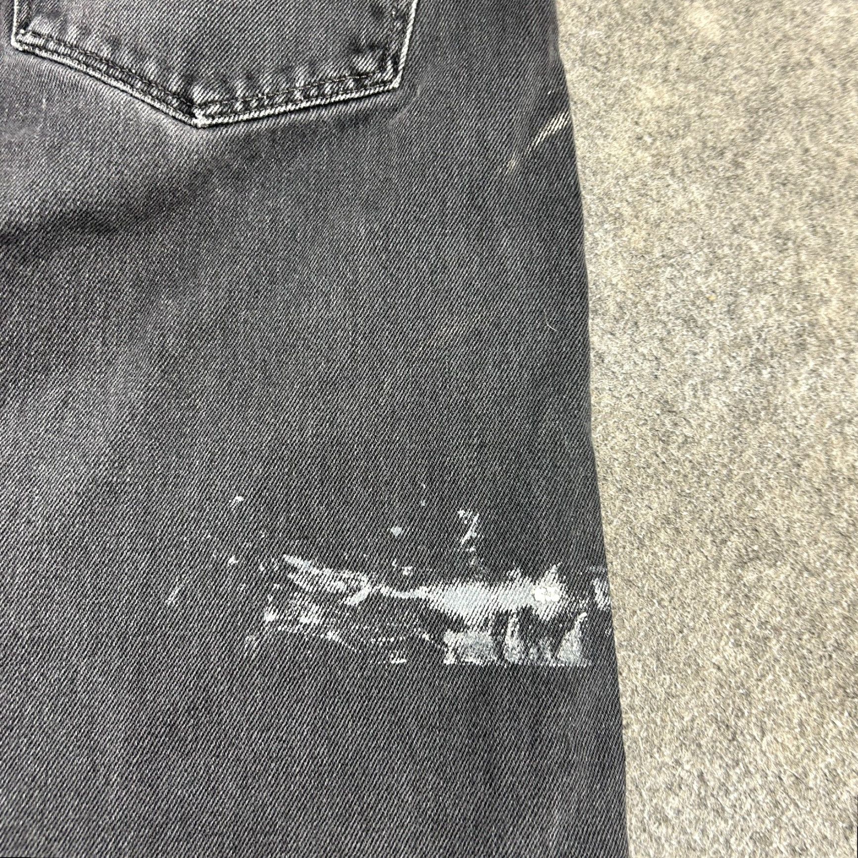 Levi's Levi's 501 Jeans Mens 38x32 Black Regular Straight Distressed 5-Pocket Denim Dark Wash Button Closure Regular Fit Vintage: No Size US 38 / EU 54 - 4 Thumbnail