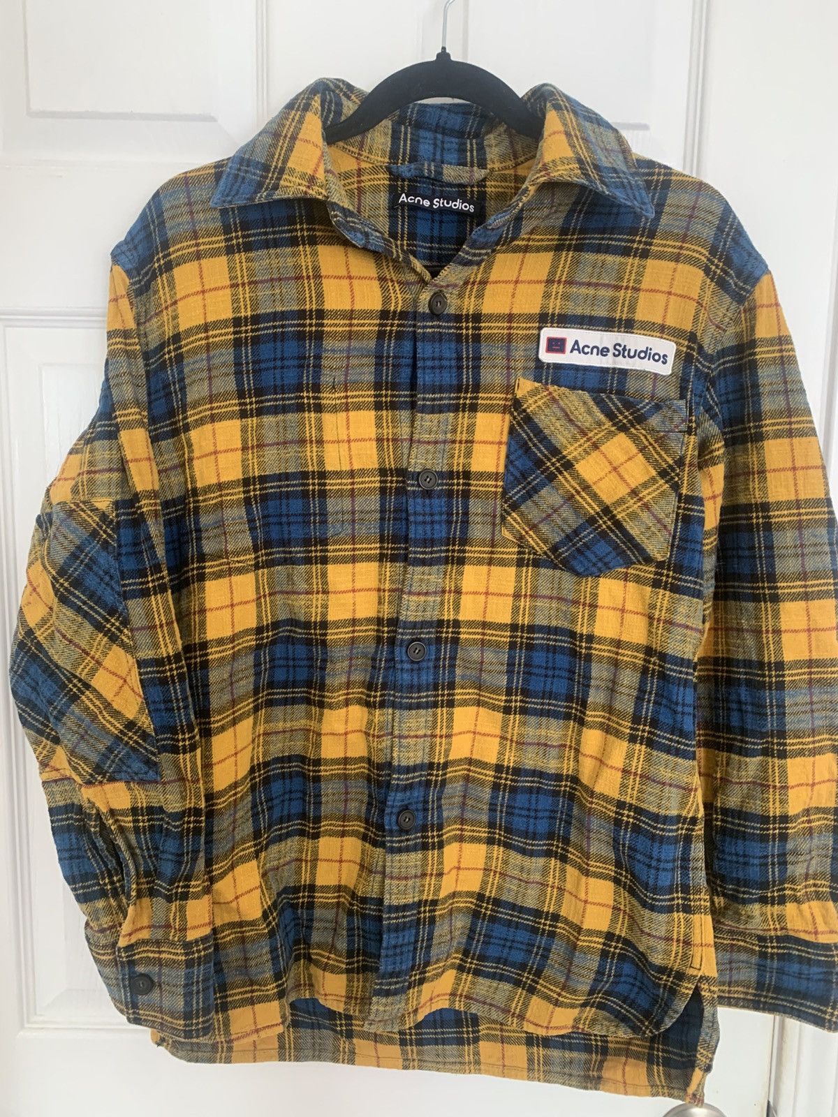 Acne Studios Acne Studios Plaid Flannel Shirt Oversized Face Logo-Size XS Size US XS / EU 42 / 0 - 1 Thumbnail