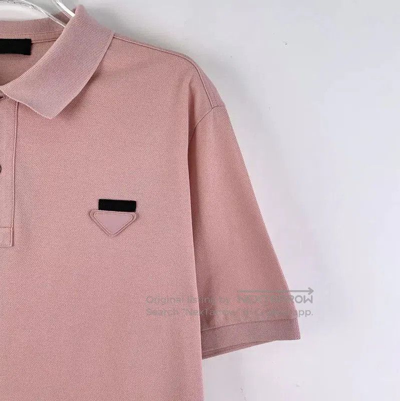 Prada Prada Men's Pink Cotton Polo Shirt. Size US M / EU 48-50 / 2 - 3 Thumbnail