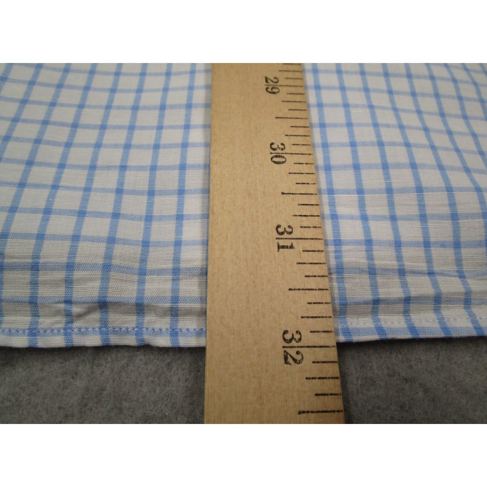 Charles Tyrwhitt Charles Tyrwhitt Dress Shirt Mens Slim Blue Check Long Sleeve Linen Blend Button Up Work Size 34R - 7 Thumbnail