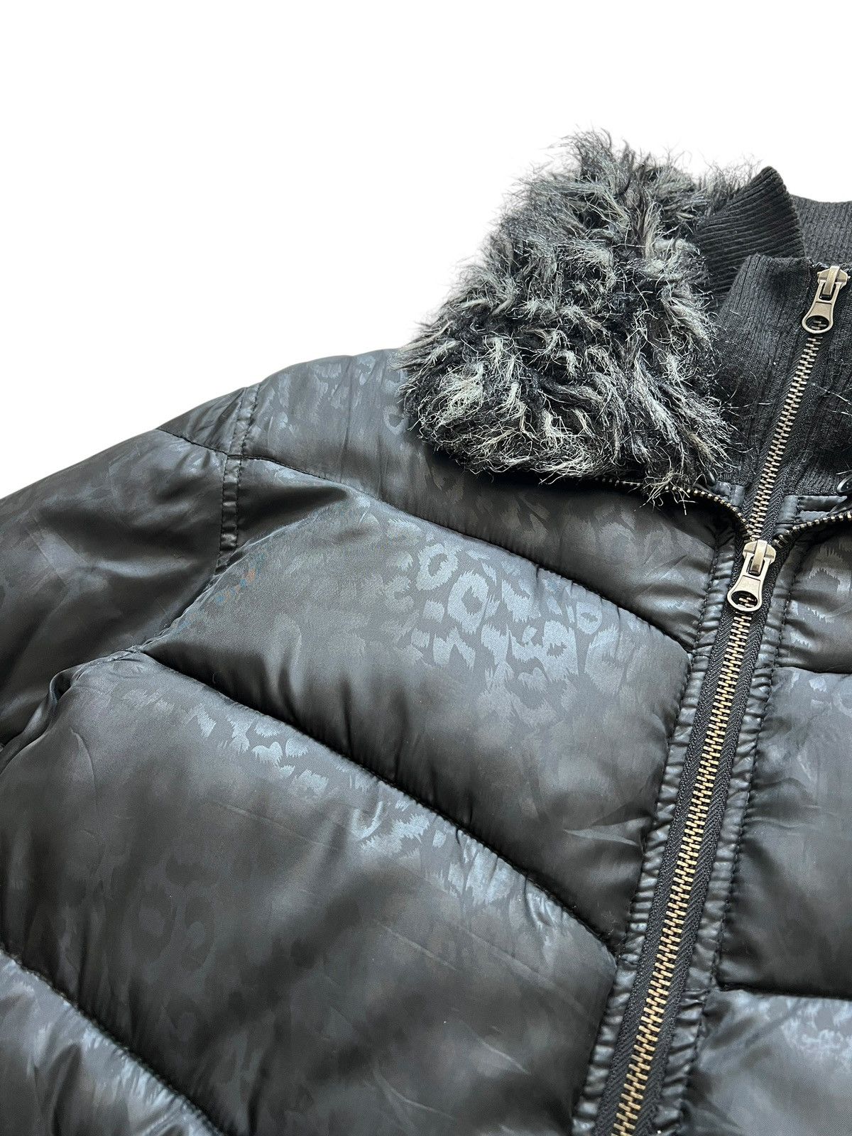 If Six Was Nine 2000s Place Plan 🇯🇵 Leopard Motif Double Zip Puffer Jacket Size US M / EU 48-50 / 2 - 9 Thumbnail