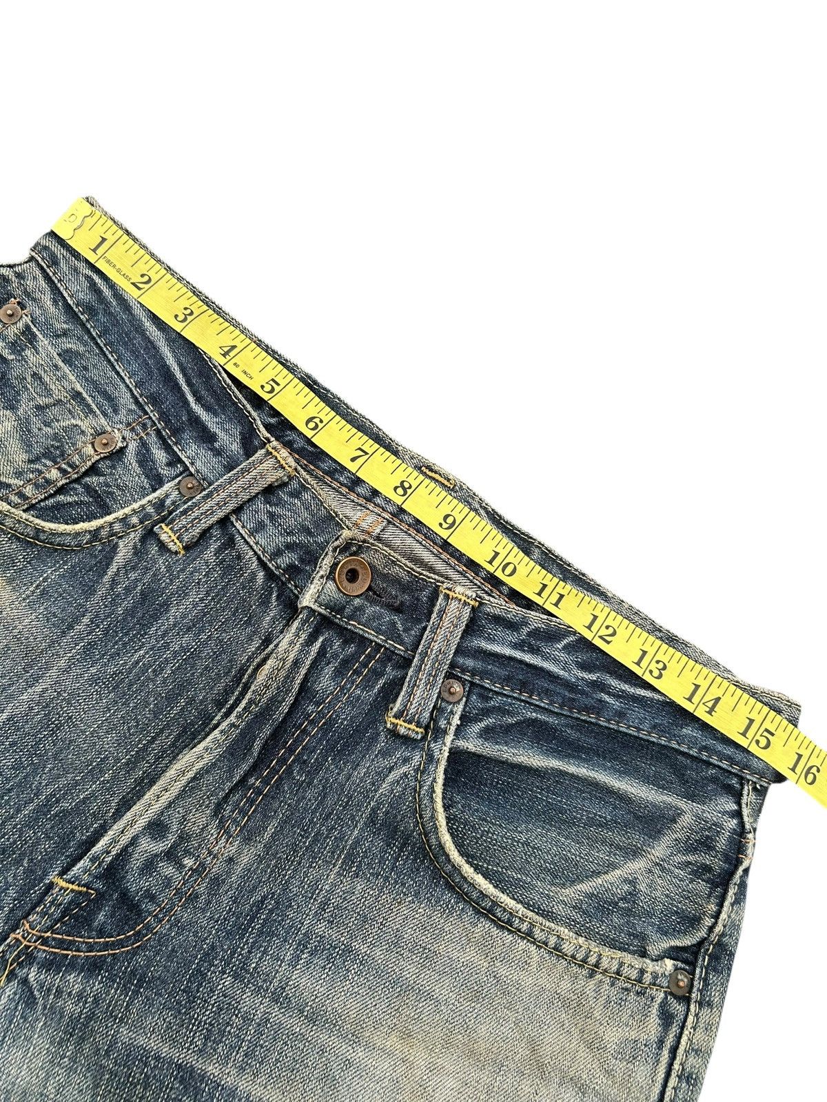 Japanese Brand × Kapital × Vintage Vintage Edwin Selvedge Distressed Denim Jeans Size US 31 - 11 Thumbnail