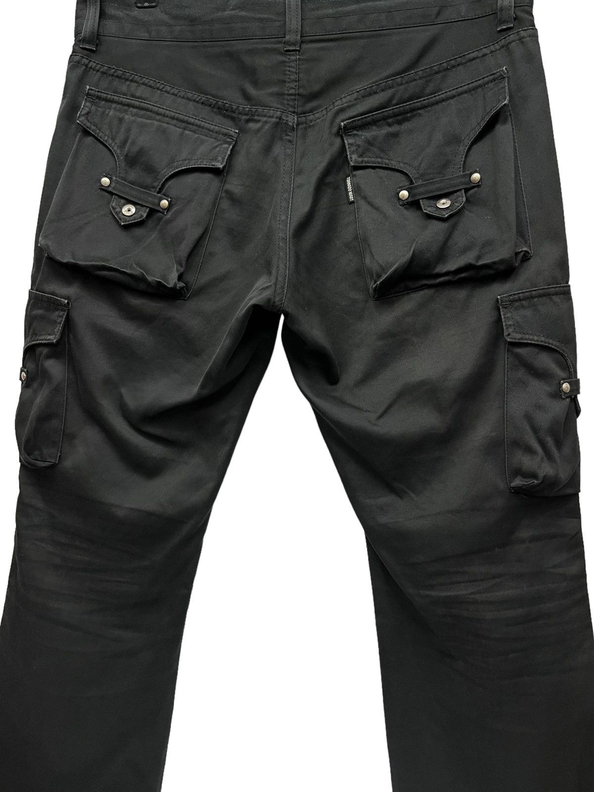 Tornado Mart Vintage TORNADO MART Rusty Black Bush Cargo Minimalist Flare Size US 32 / EU 48 - 11 Thumbnail
