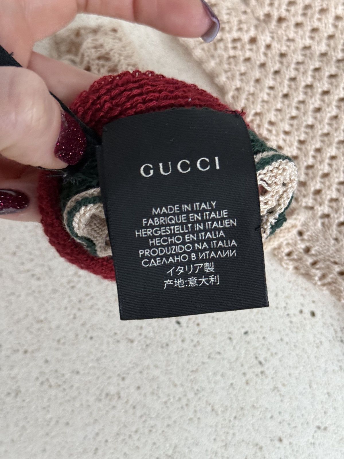 Gucci Gucci Crochet Mittens Web Stripe Fingerless Gloves Size ONE SIZE - 5 Thumbnail