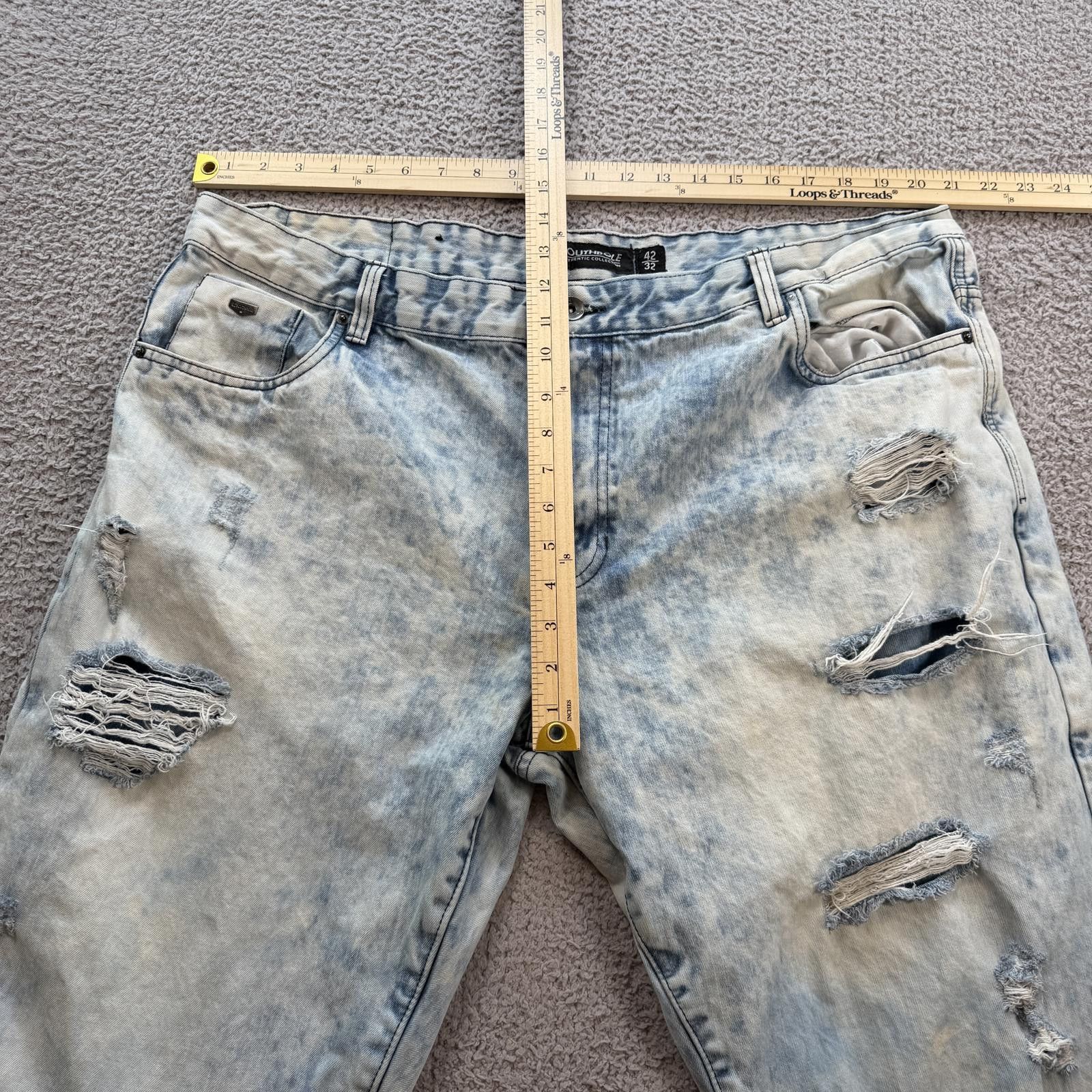 Southpole Vintage Southpole Jeans Mens 42x32 Distressed Acid Wash Size US 42 / EU 58 - 3 Thumbnail