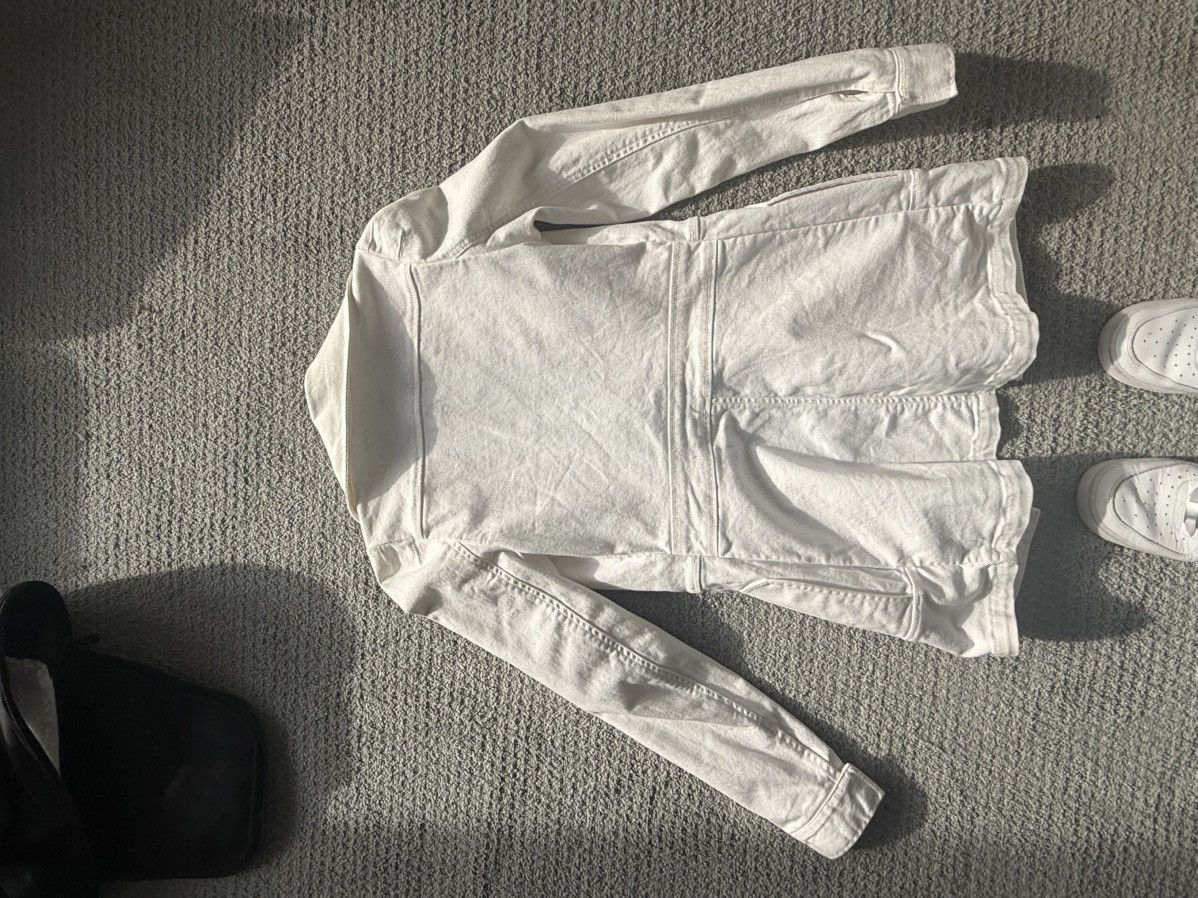 Martine Sitbon French 00s vintage Martine Sitbon designer white denim coat Size S / US 4 / IT 40 - 2 Thumbnail