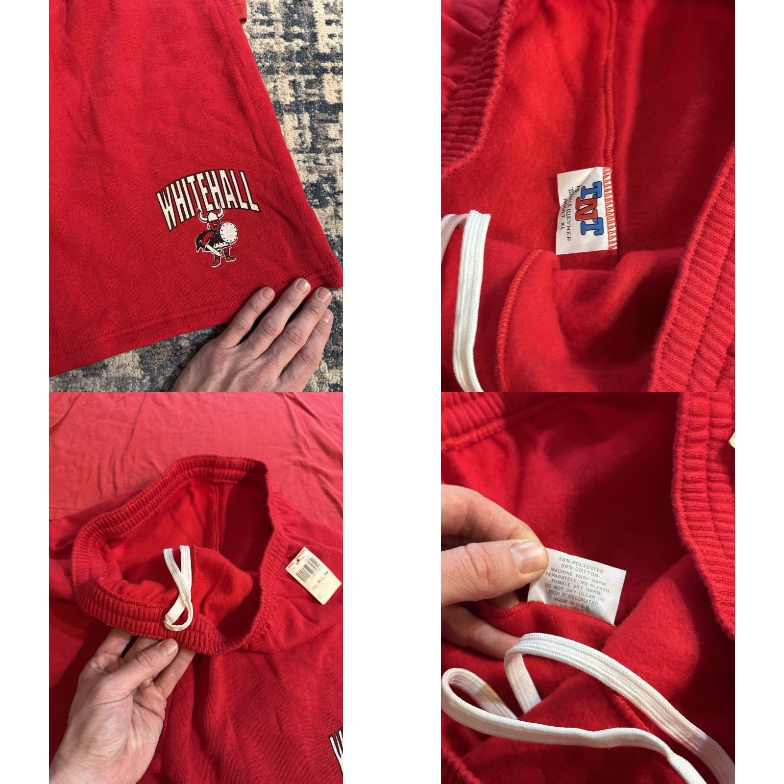 Vintage VINTAGE 90s Whitehall Vikings Shirt XL & Sweat Shorts XL Gym Set Michigan USA Size US XL / EU 56 / 4 - 8 Thumbnail