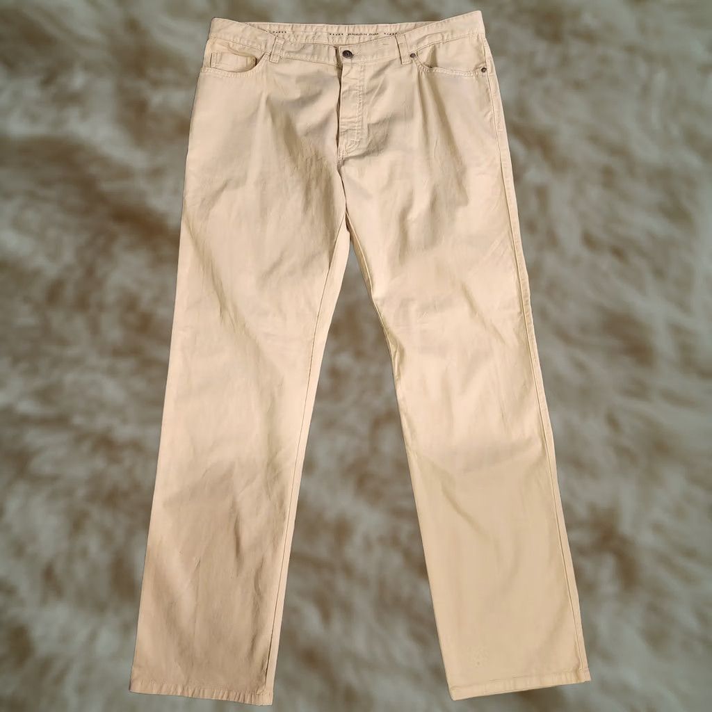Ermenegildo Zegna Ermenegildo Zegna Chino Pants 40x35 Khaki Five Pocket Pants Beige Cotton Flat Front Regular Men's In Italy New with Tags Size US 40 / EU 56 - 1 Thumbnail