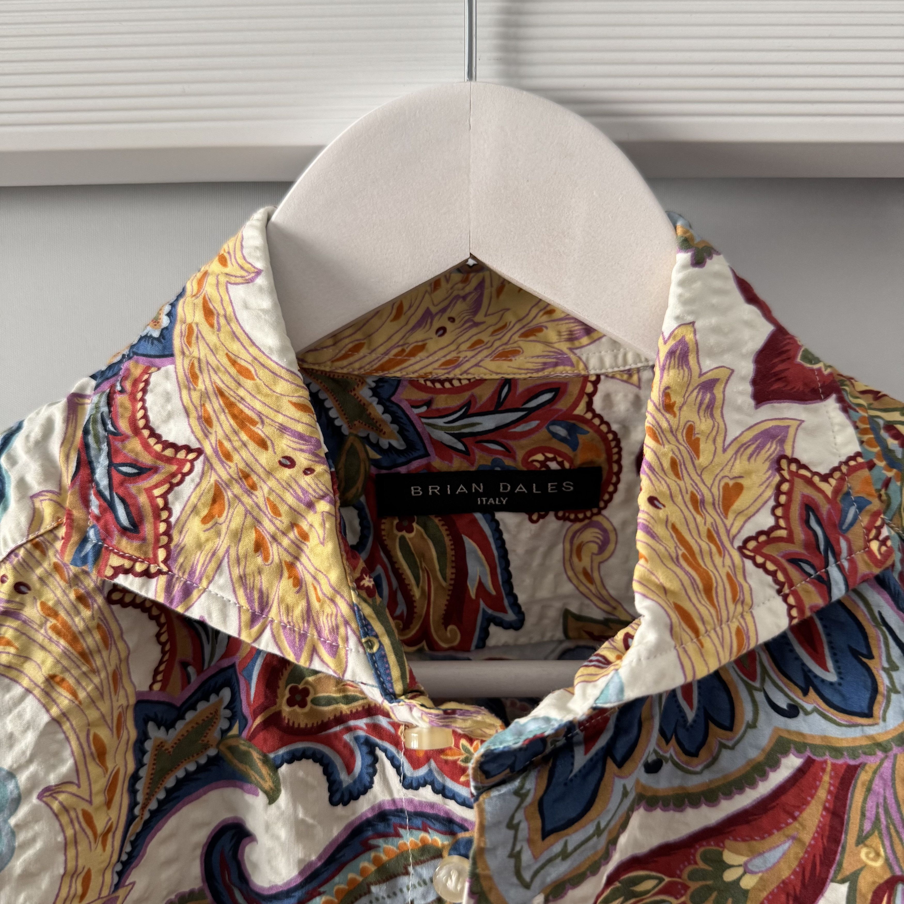 Brian Dales Men's Brian Dales Designer Italy Paisley Waffle Shirt Size US M / EU 48-50 / 2 - 5 Thumbnail