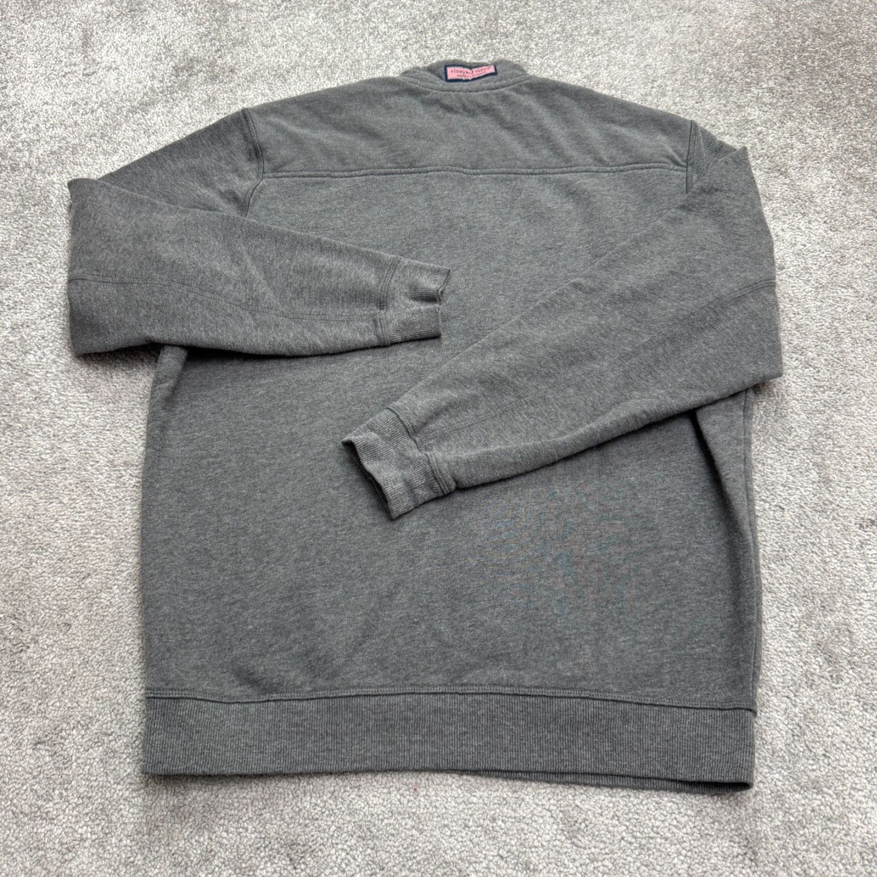 Vineyard Vines Vineyard Vines Miami Marlins 1/4 Zip Pullover Sweatshirt Mens Medium Gray Fleece Size M / US 6-8 / IT 42-44 - 2 Thumbnail
